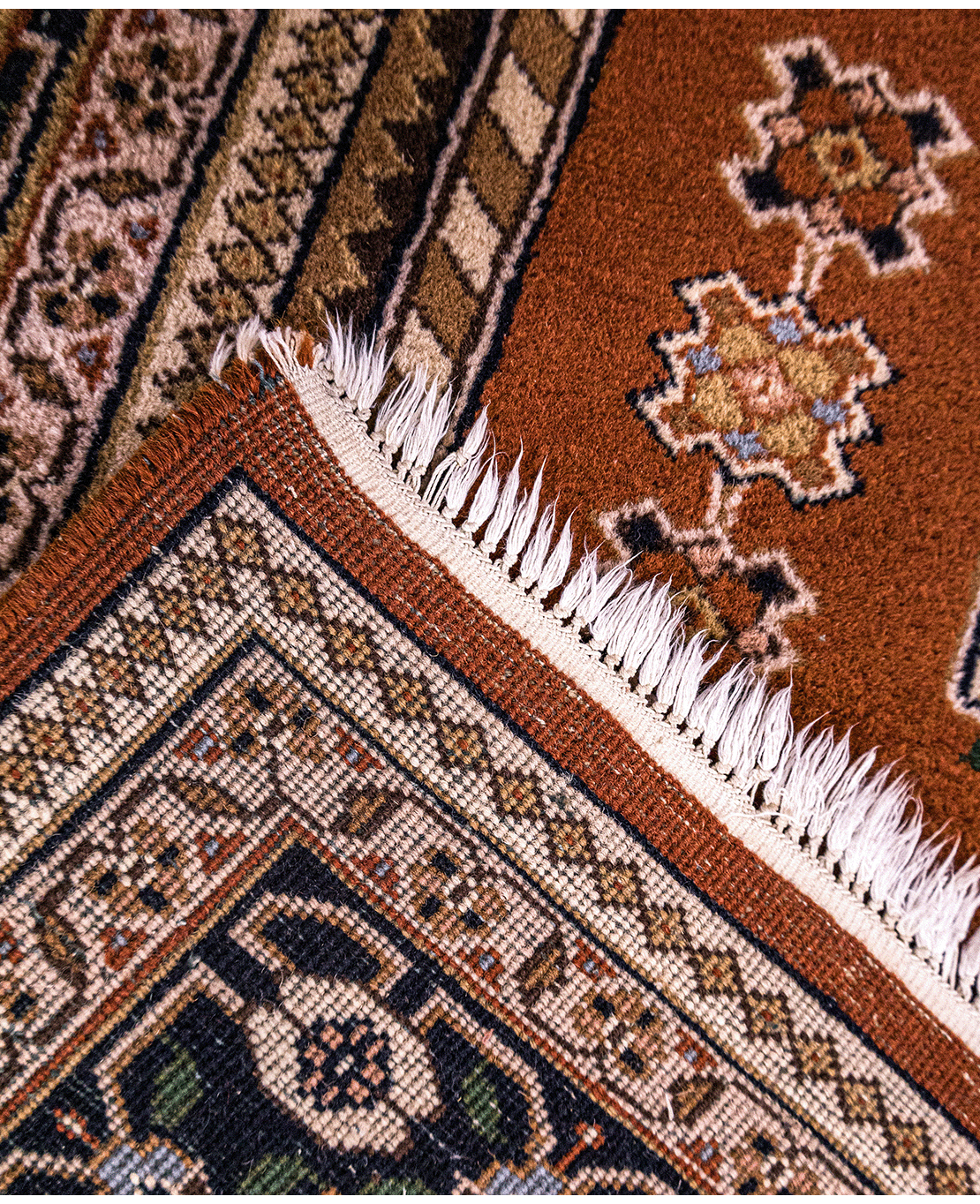 Indian Kazak hand-knotted wool rug - Image 4