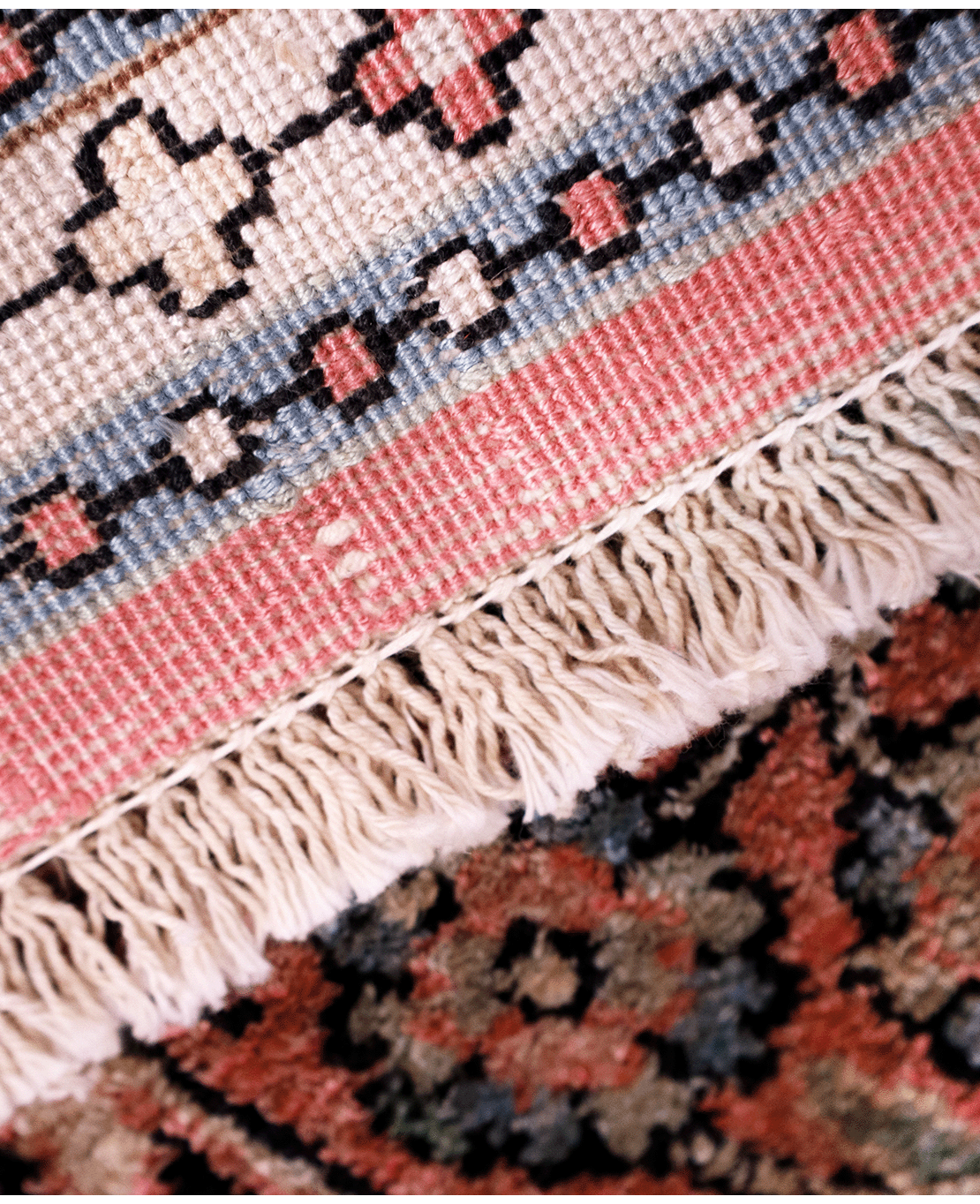 Indian Kashmiri handmade silk rug - Image 5