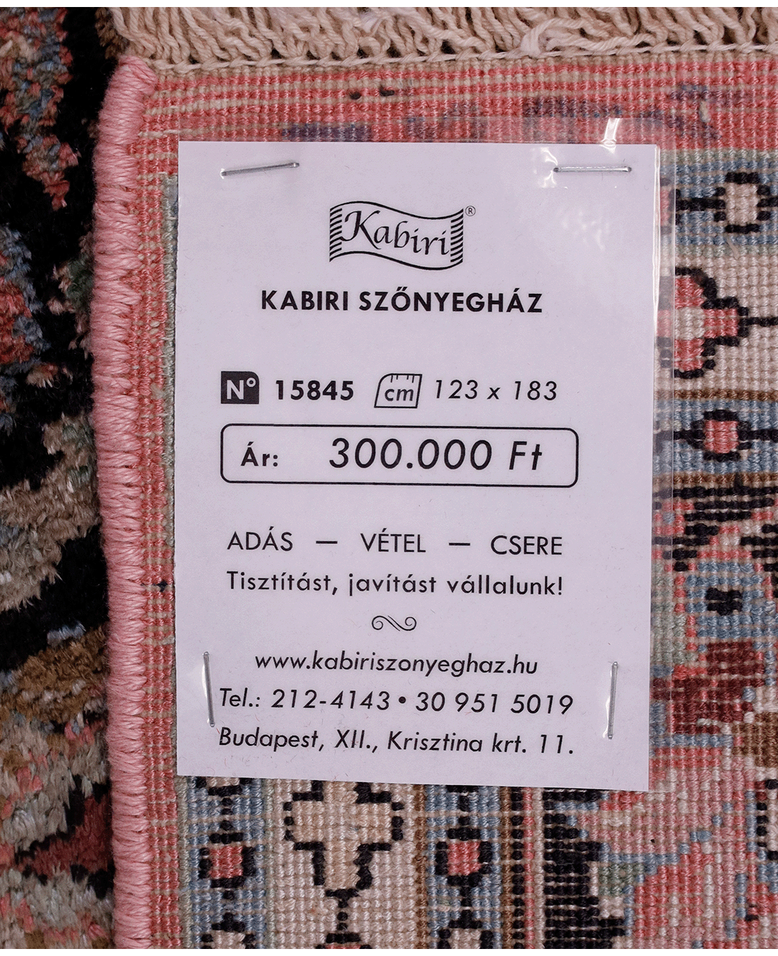 Indian Kashmiri handmade silk rug - Image 7