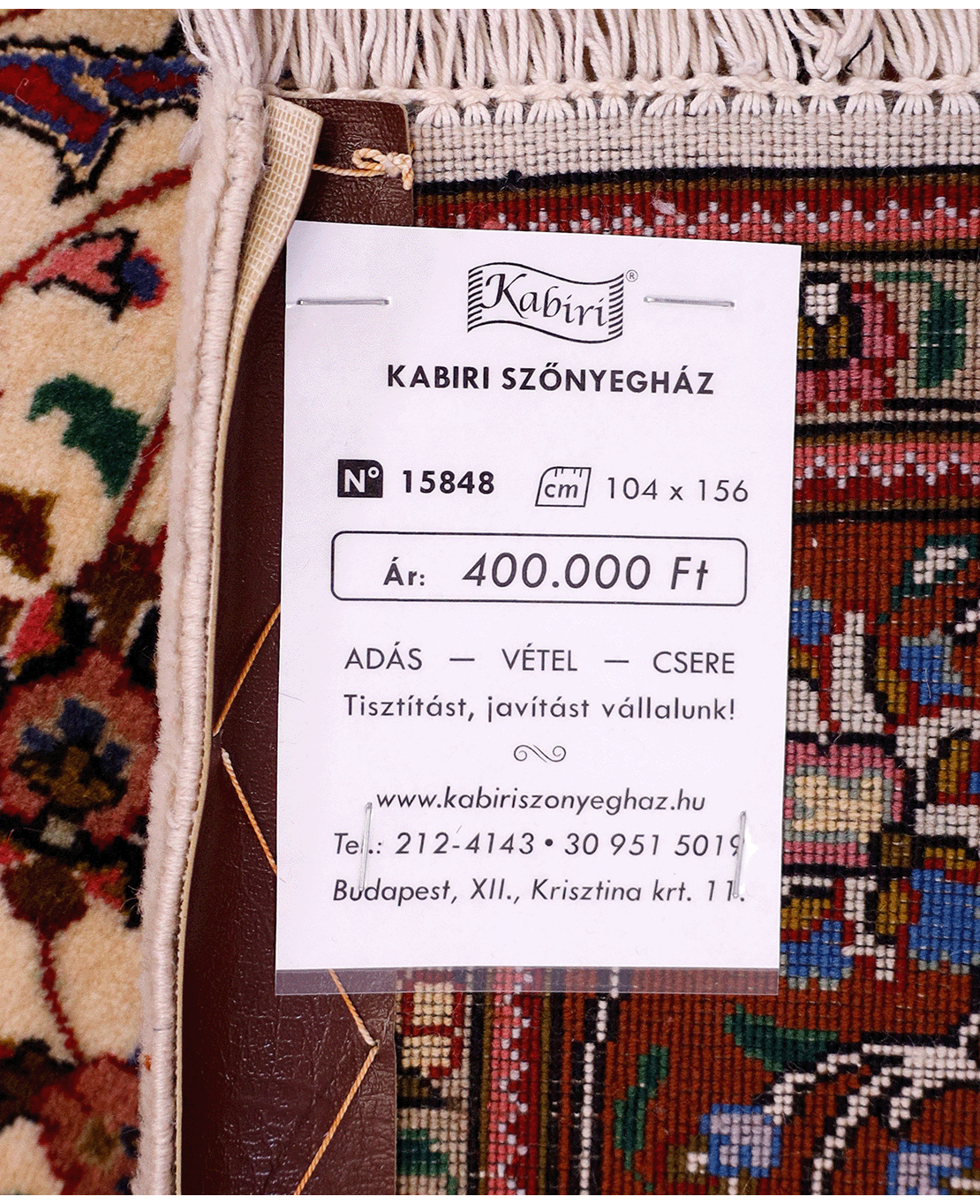 Iranian Zanjan hand-knotted wool rug - Image 6