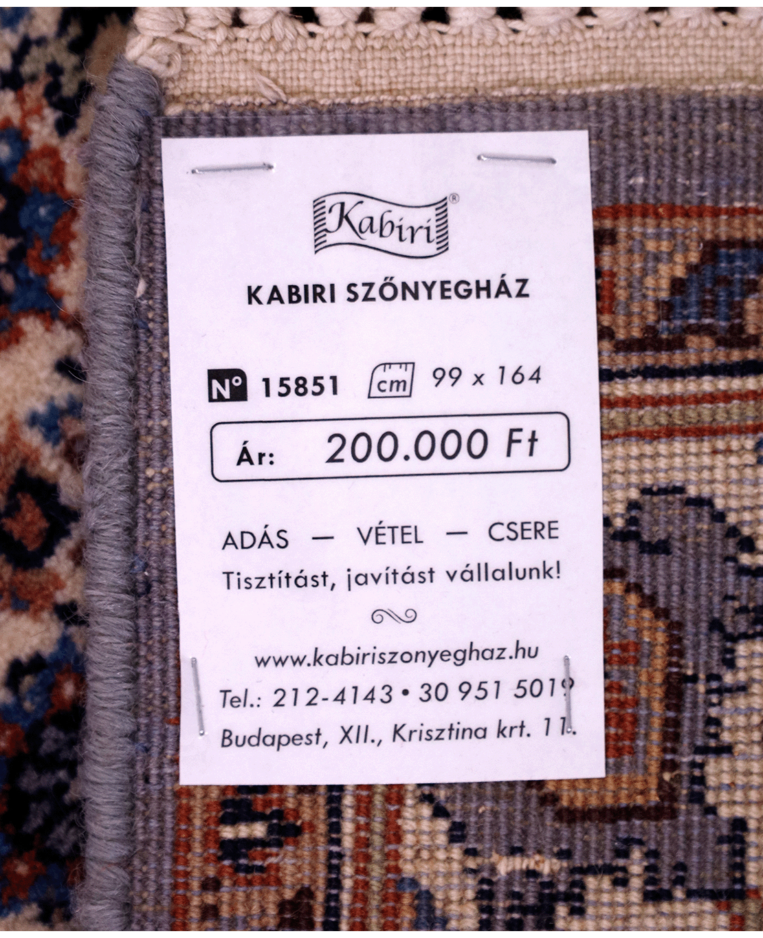 Indian Tabriz hand-knotted wool rug - Image 6