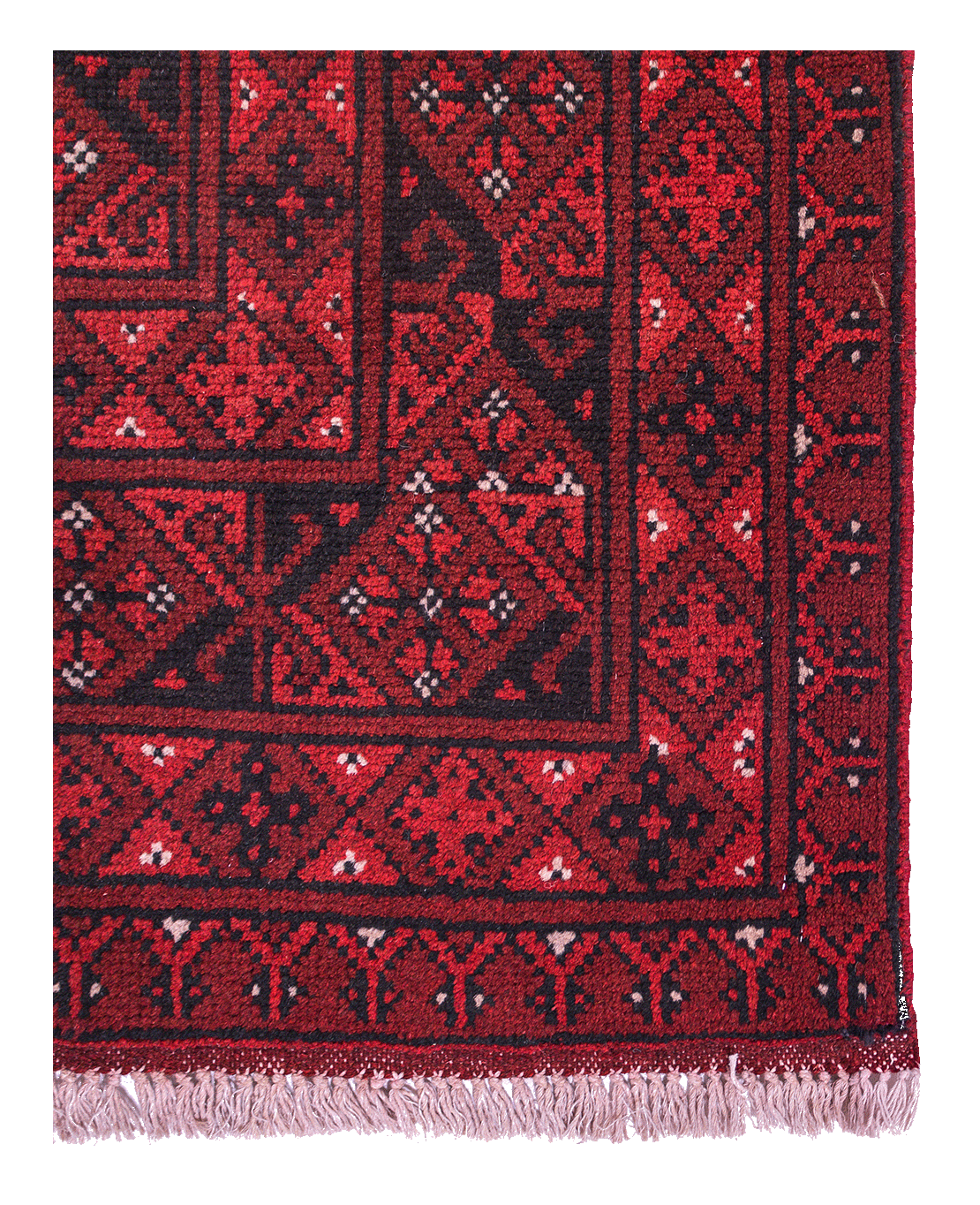 Afghan Bokhara hand-knotted wool rug - Image 2