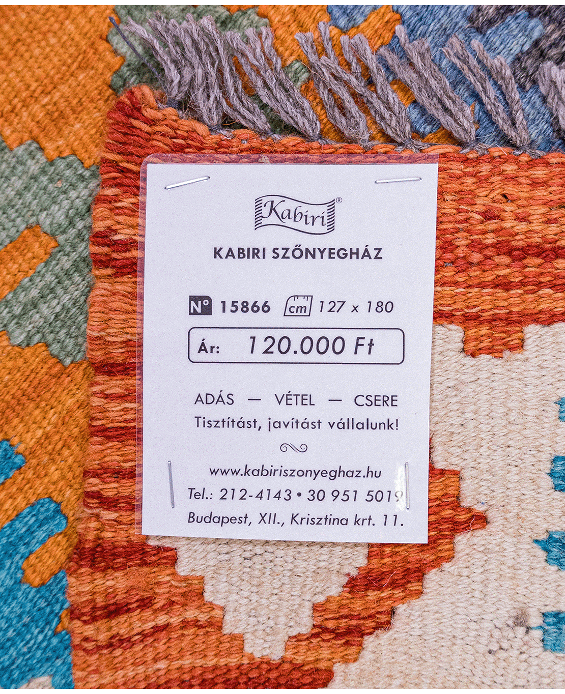 Chobi hand-made wool kilim - Image 5