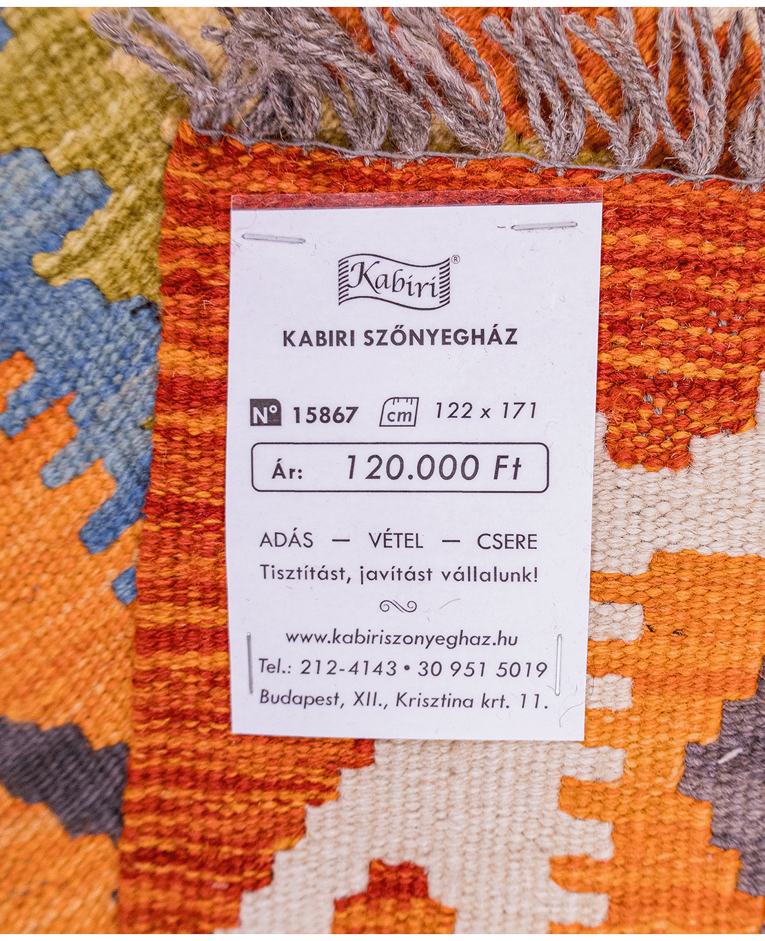 Chobi hand-made wool kilim - Image 5
