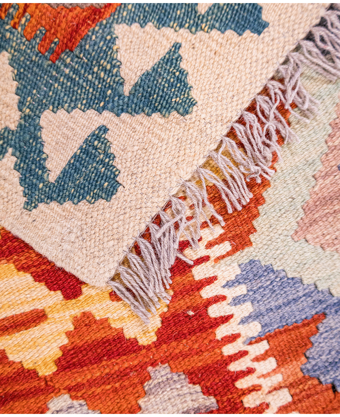 Chobi hand-made wool kilim - Image 4