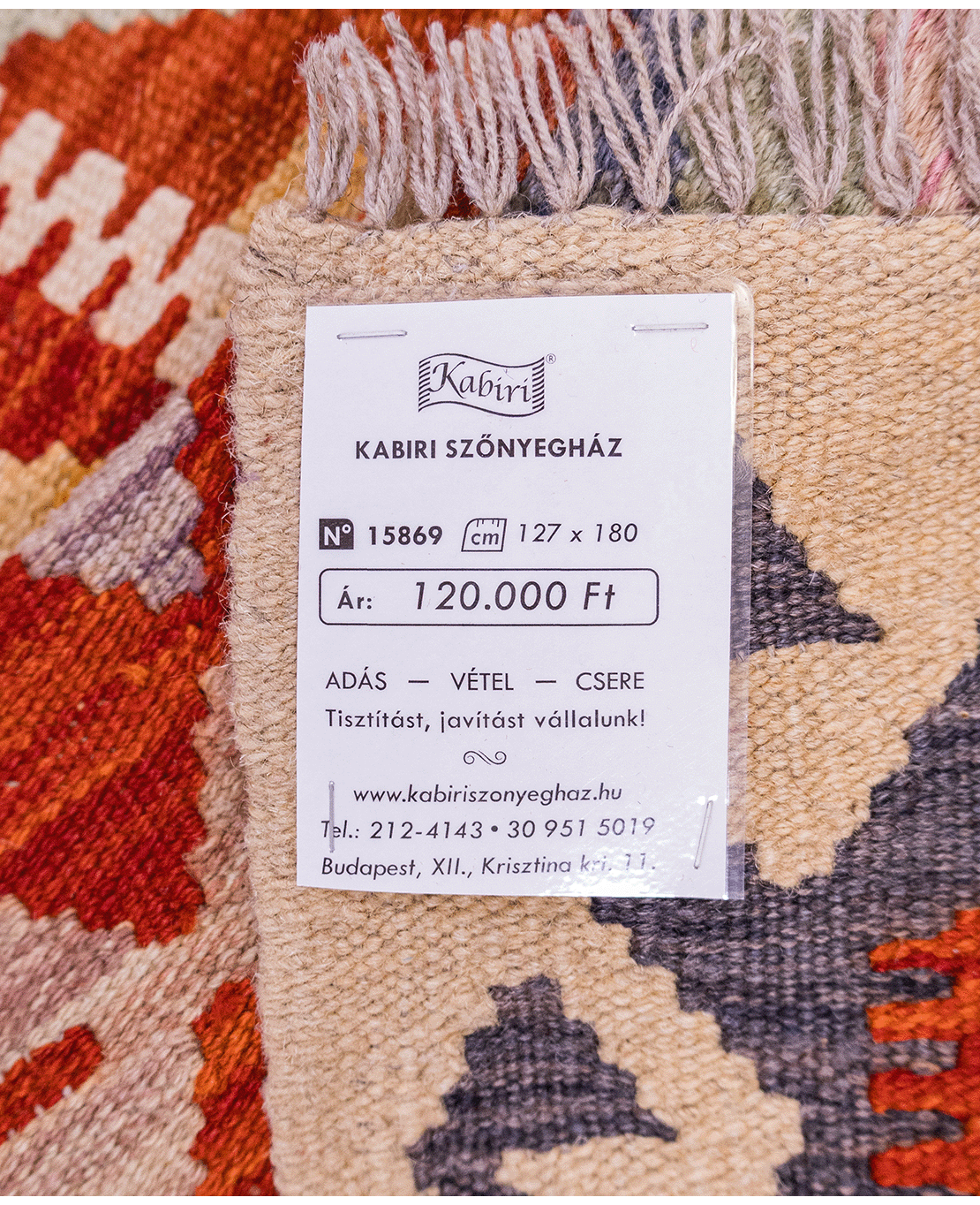 Chobi hand-made wool kilim - Image 5