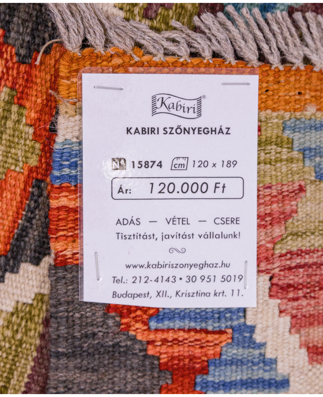 Chobi hand-made wool kilim - Image 5