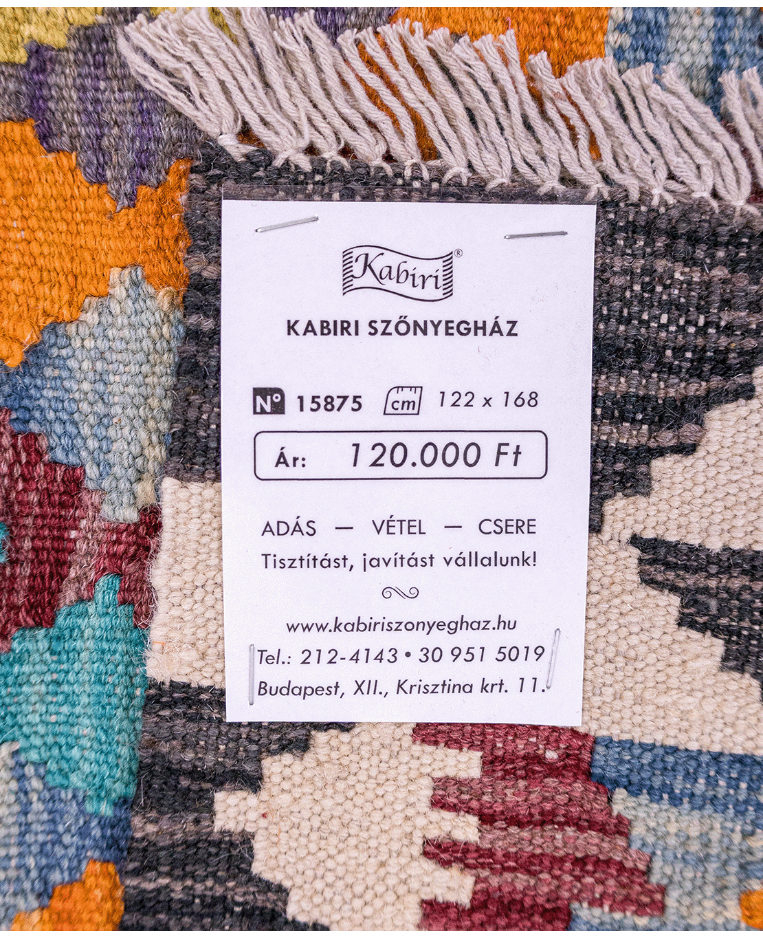 Chobi hand-made wool kilim - Image 2