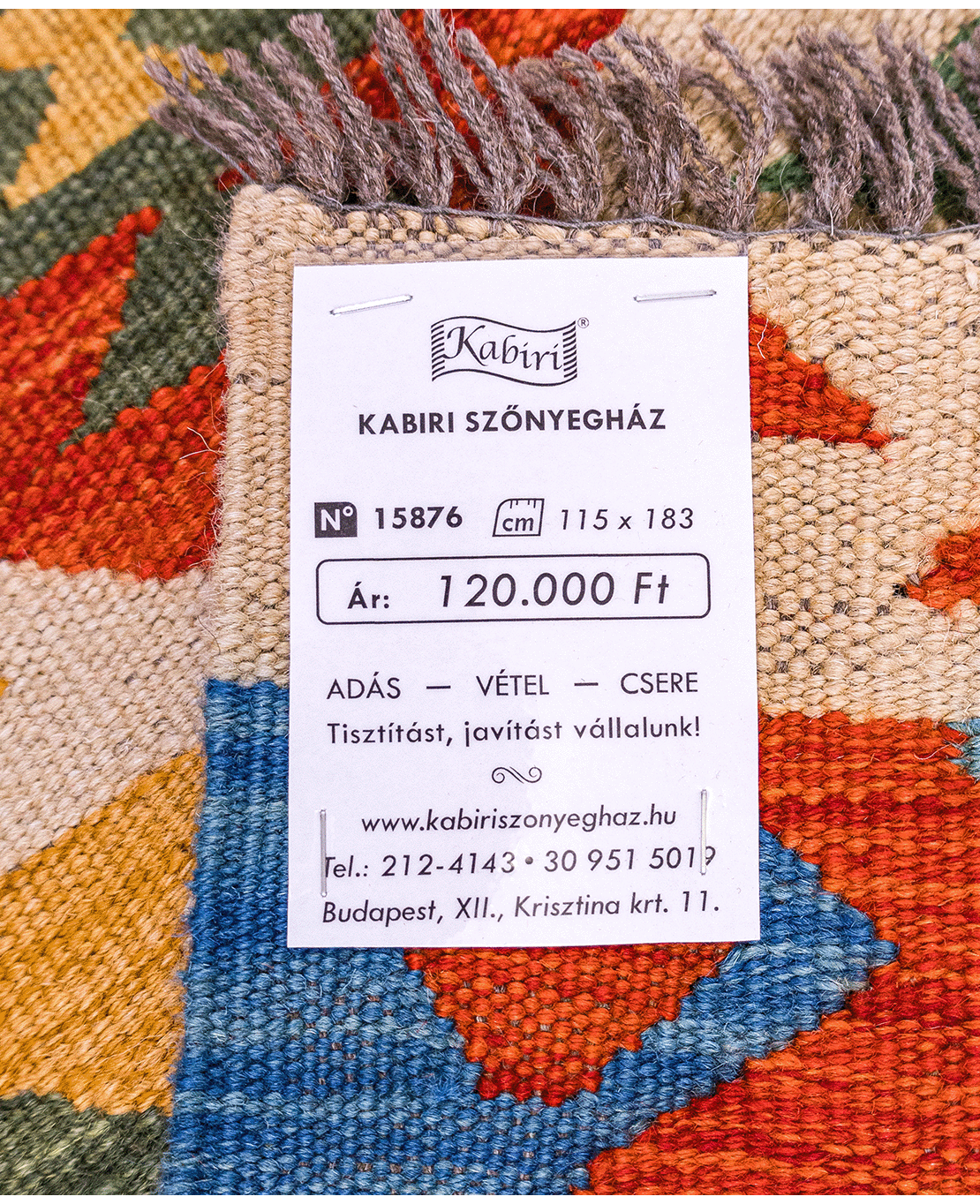 Chobi hand-made wool kilim - Image 5