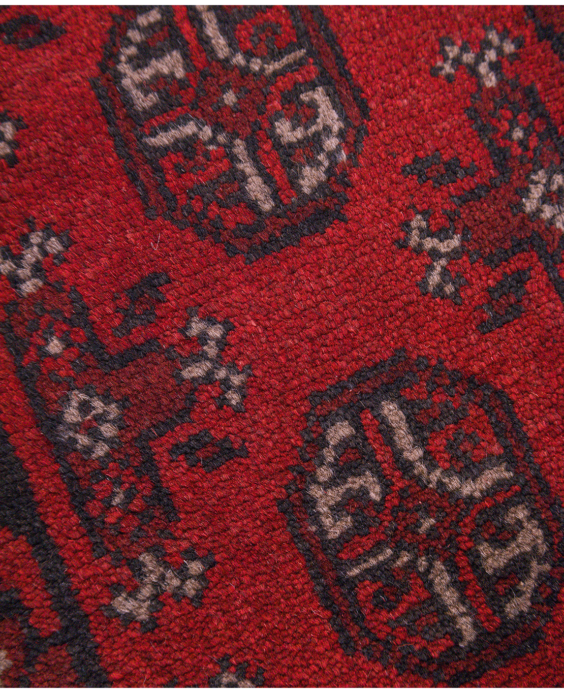 Afghan Bokhara hand-knotted wool rug - Image 3