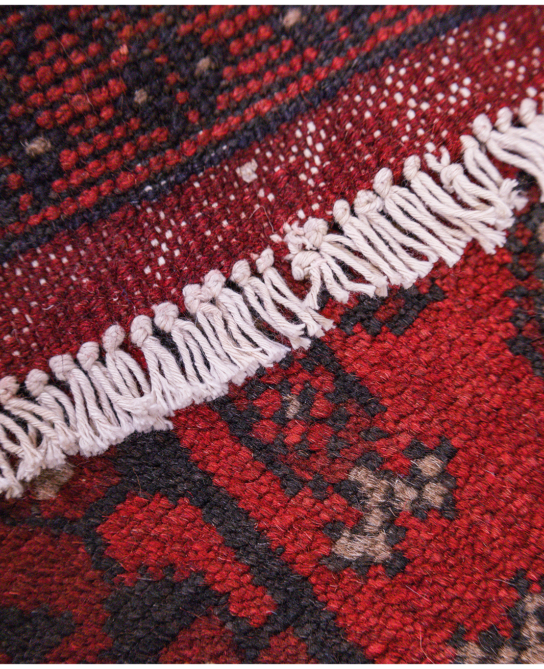 Afghan Bokhara hand-knotted wool rug - Image 4