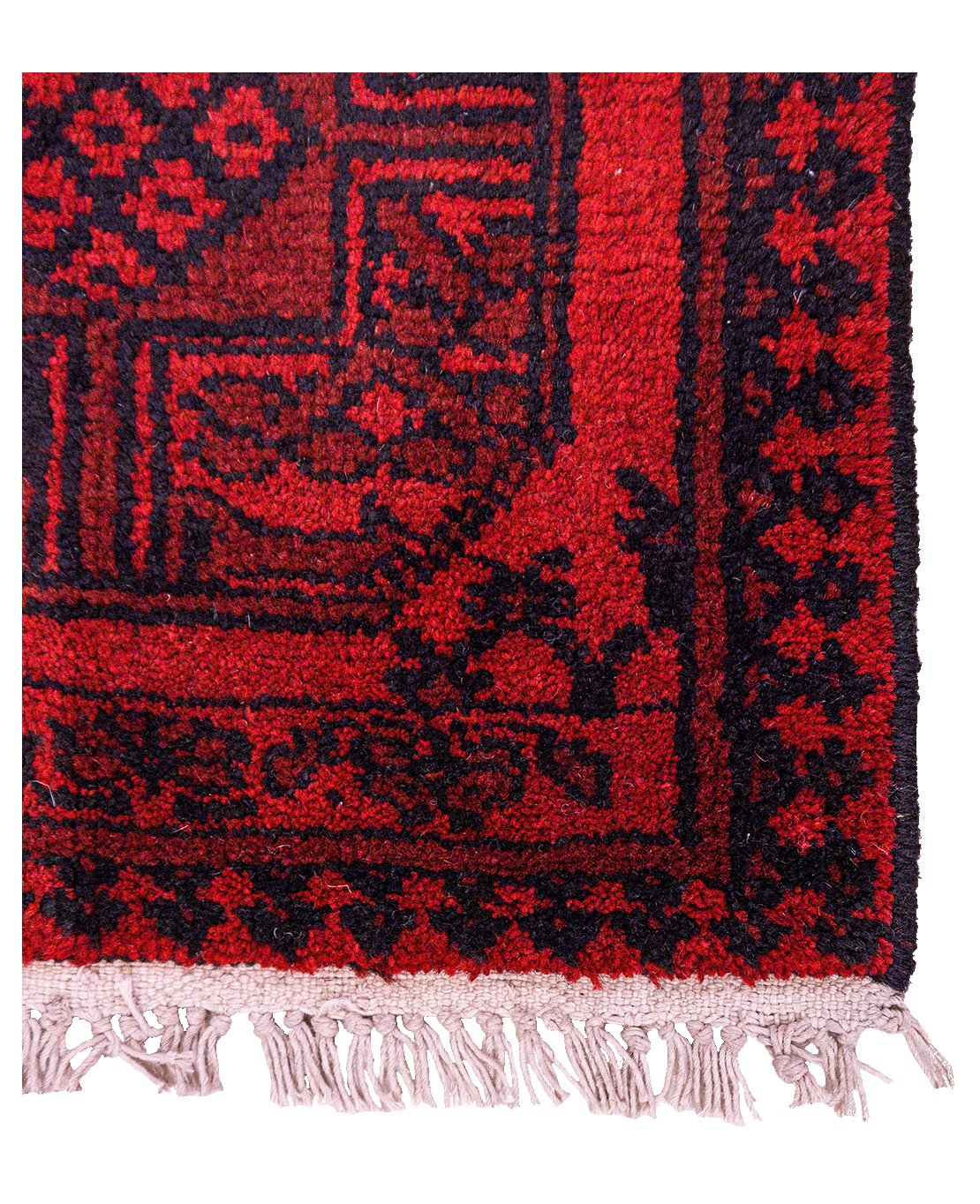 Afghan Bokhara hand-knotted wool rug - Image 2