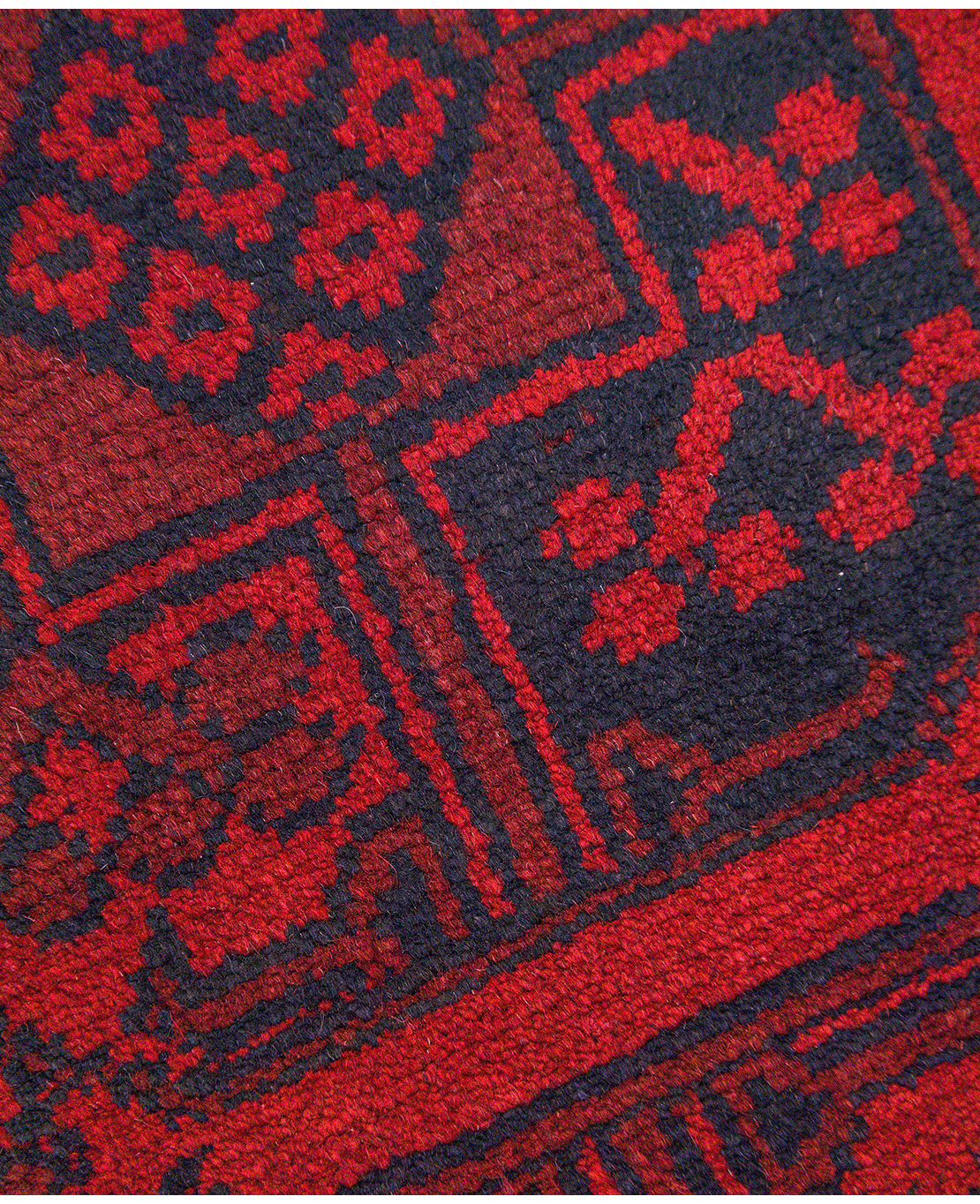 Afghan Bokhara hand-knotted wool rug - Image 3