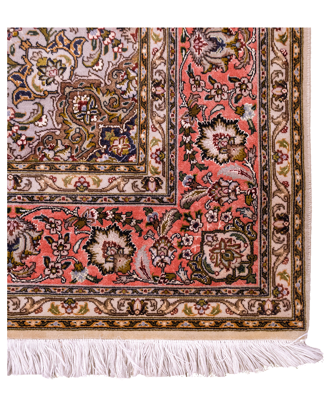 Iranian Tabriz handmade wool rug with silk outlines - Image 2