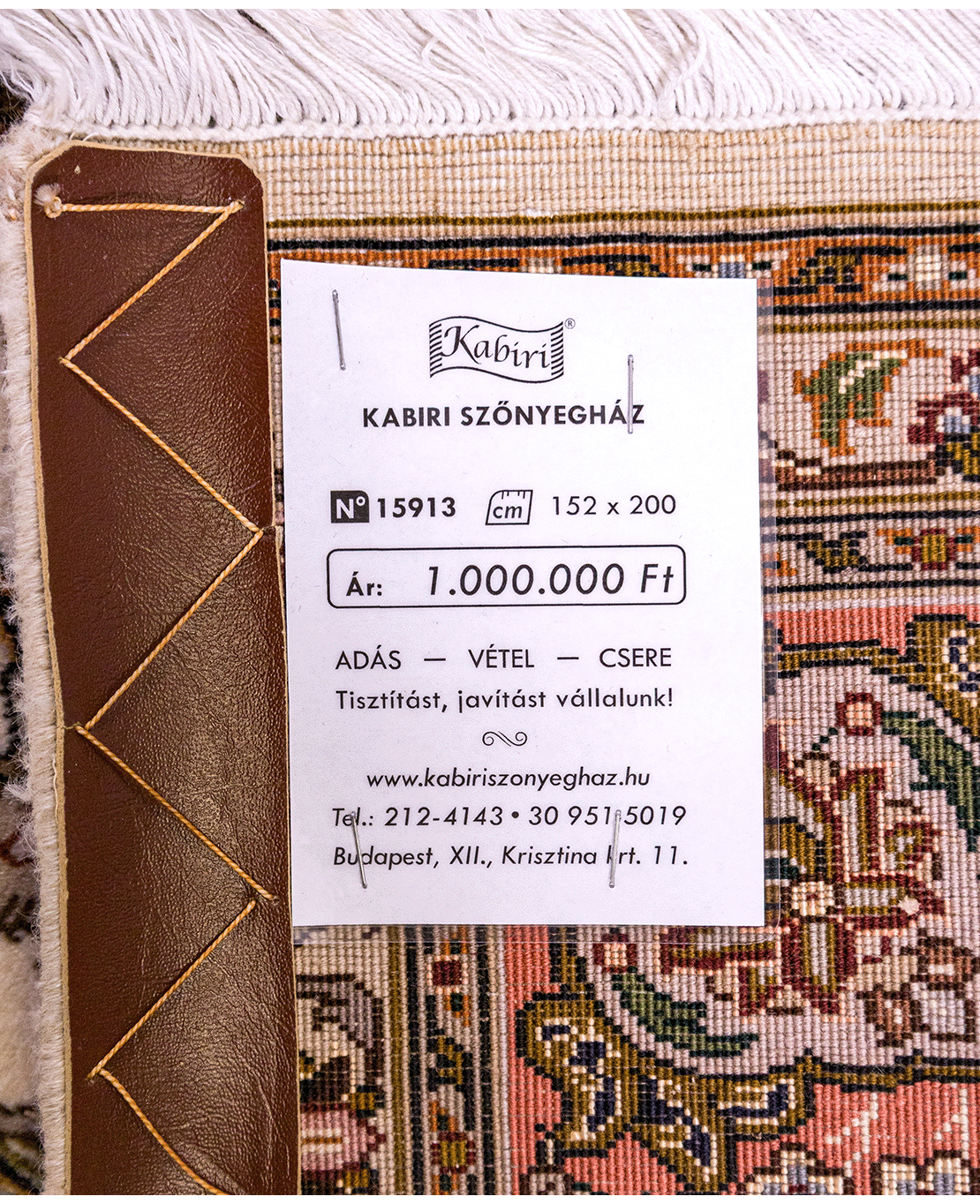 Iranian Tabriz handmade wool rug with silk outlines - Image 6