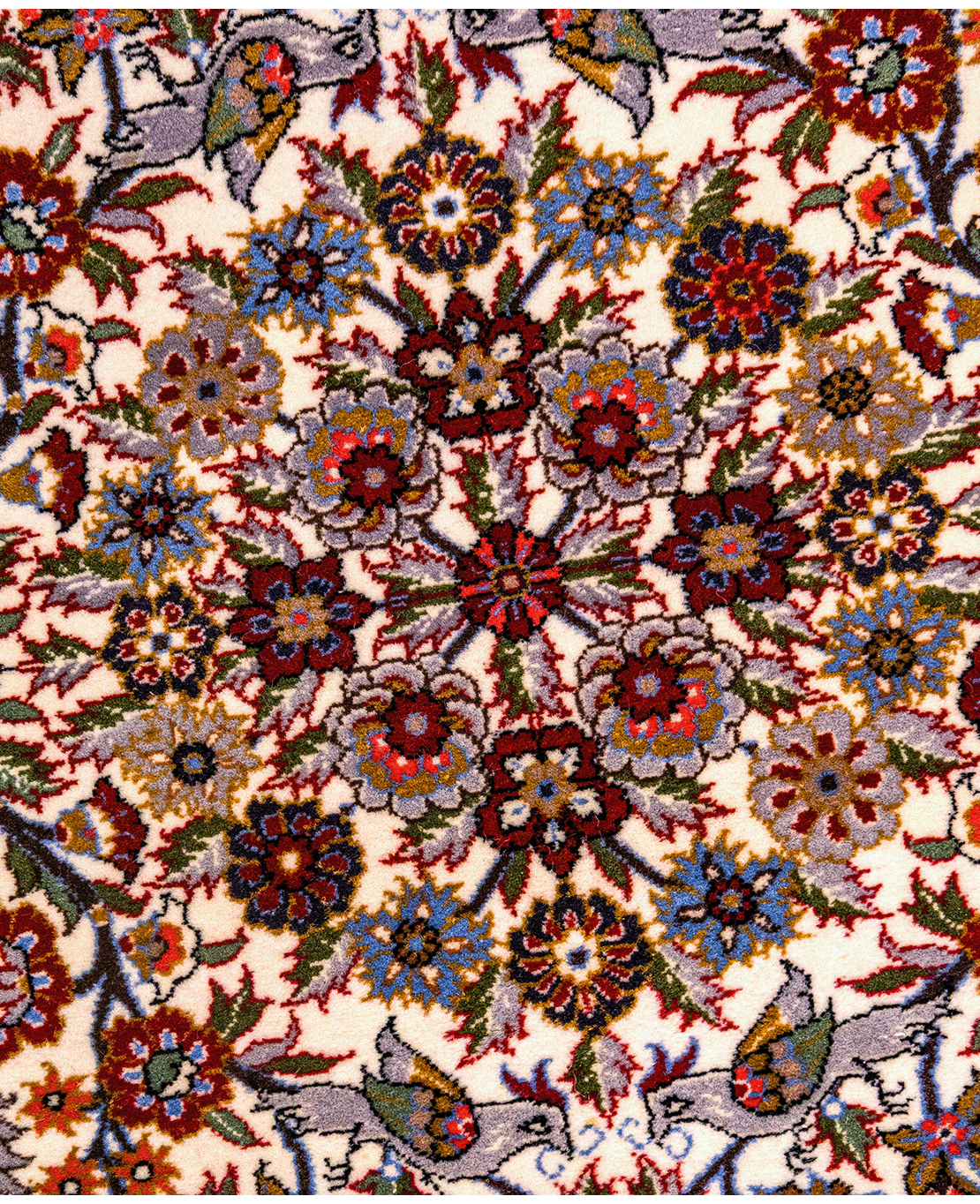 Iranian Isfahan handmade wool rug - Image 3