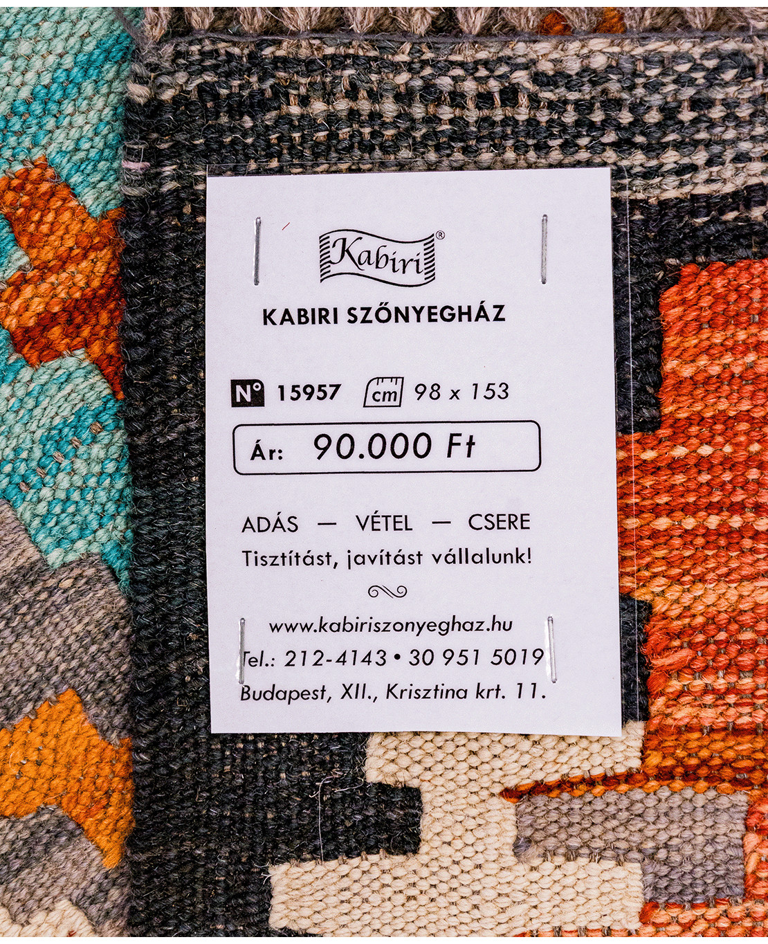 Chobi hand-made wool kilim - Image 5
