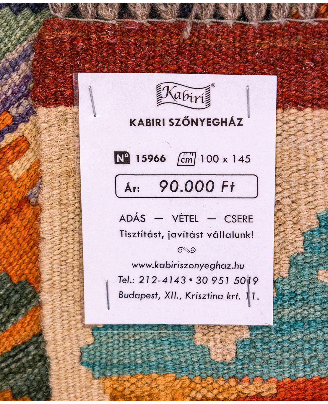 Chobi hand-made wool kilim - Image 6