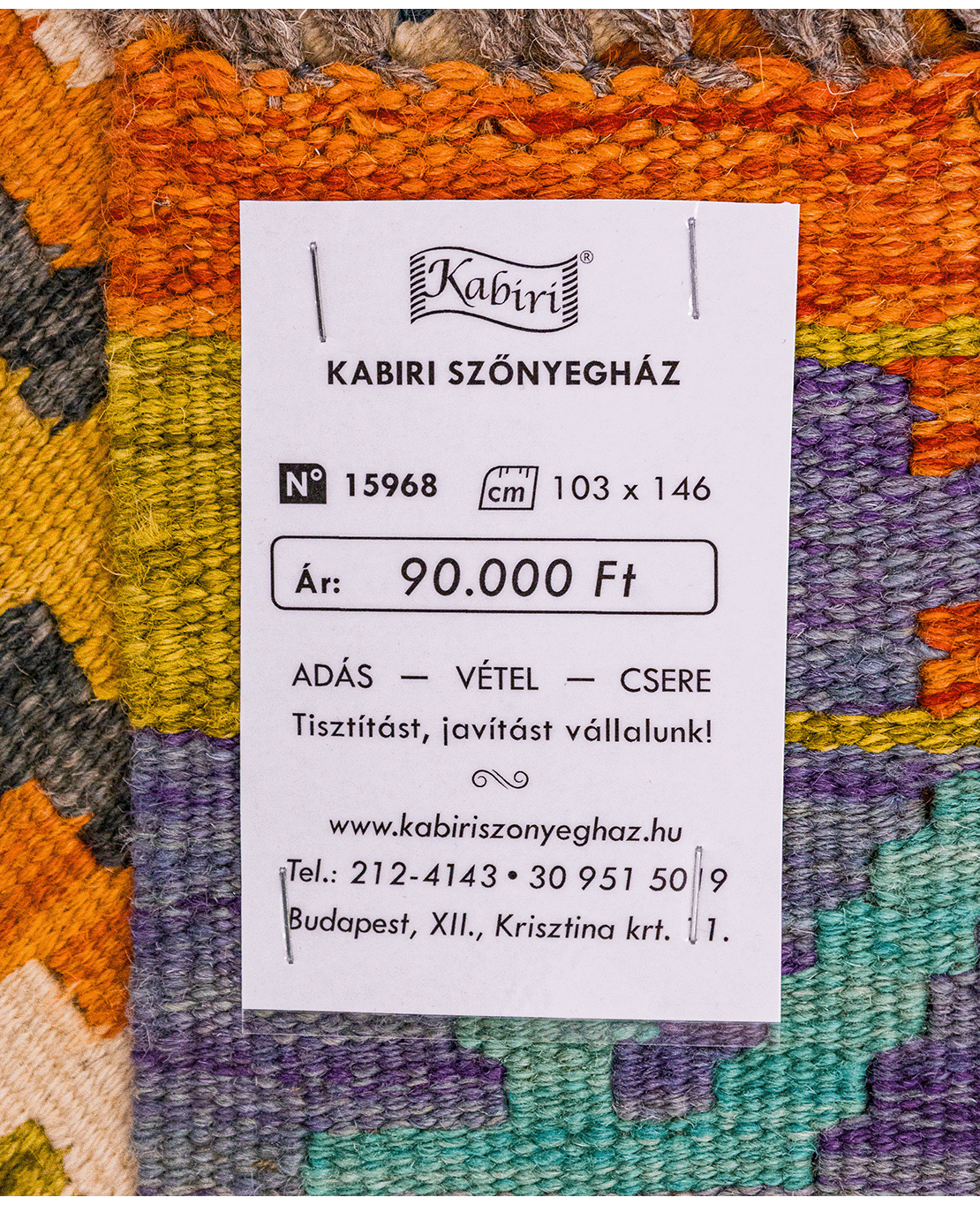 Chobi hand-made wool kilim - Image 5