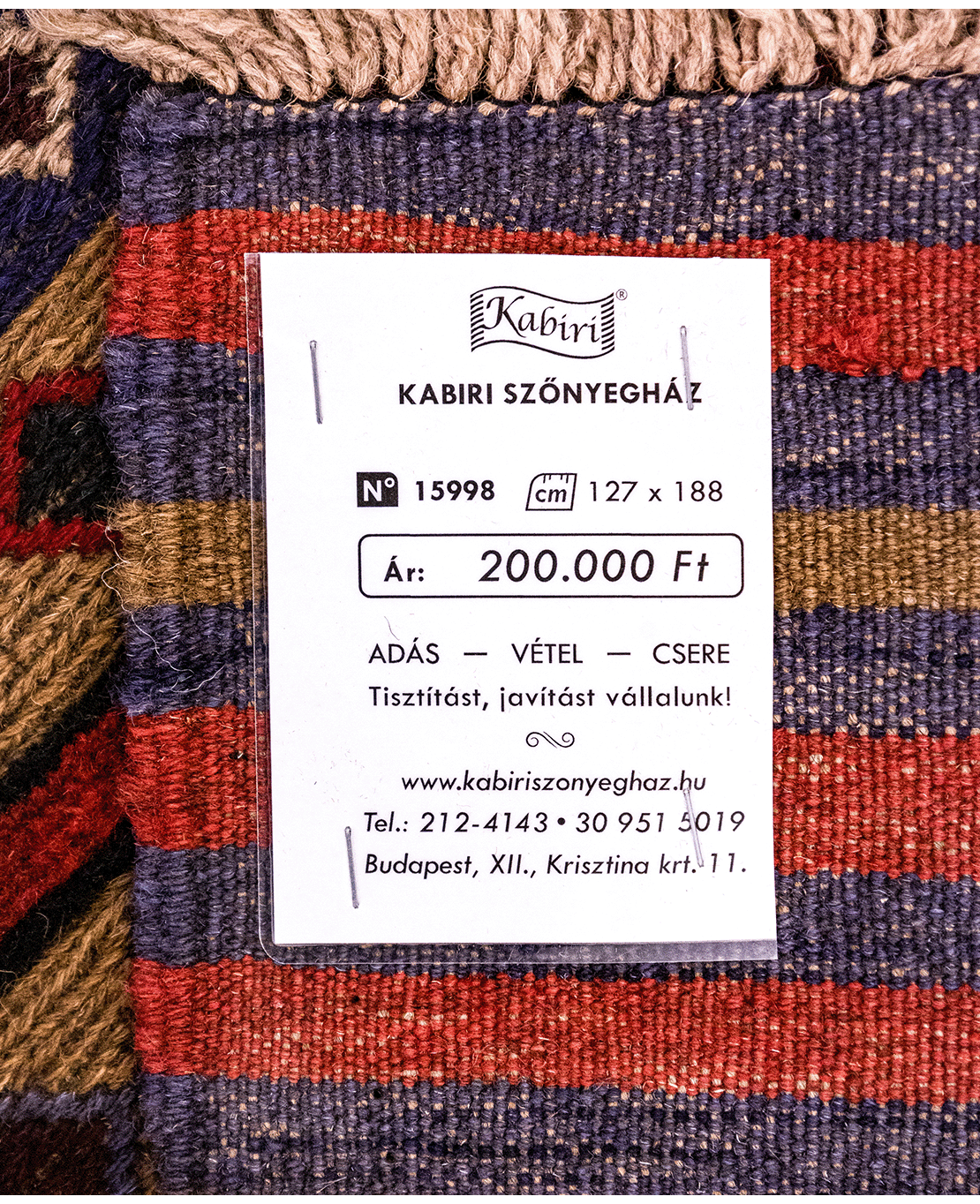 Afghan nimbaft handwoven wool kilim - Image 7