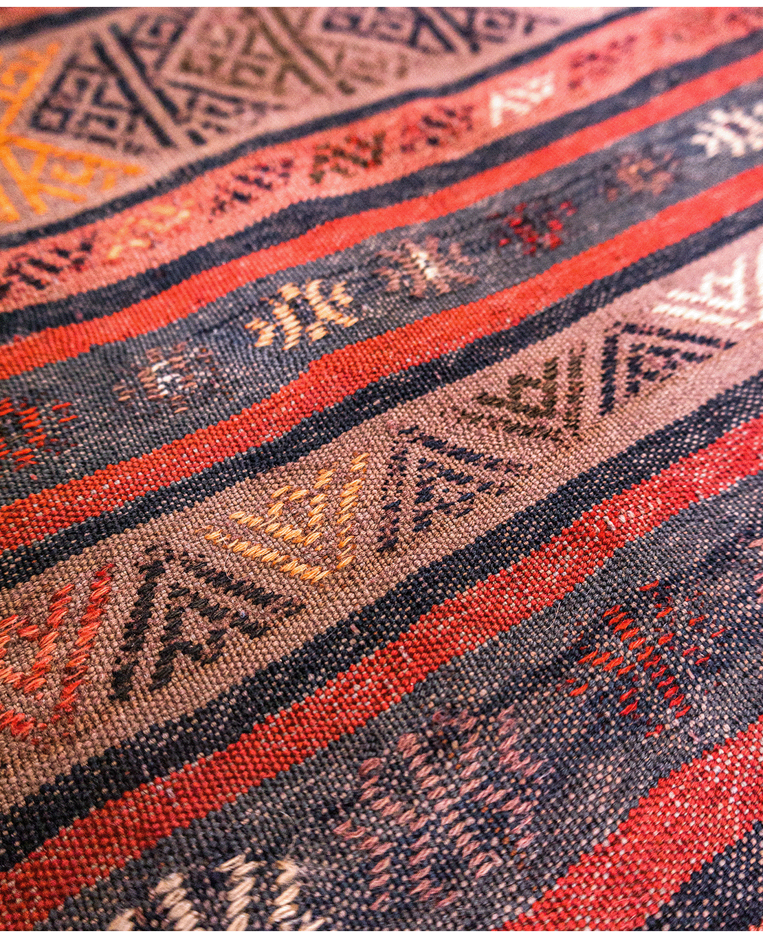 Afghan meleki handwoven wool kilim - Image 3