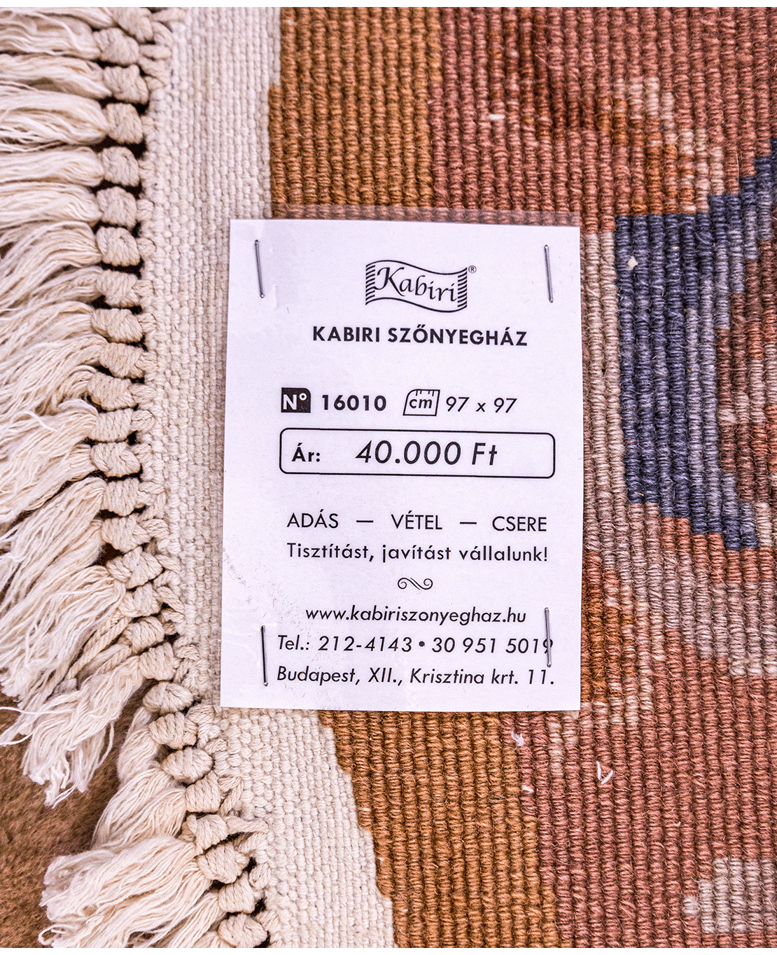 Chinese hand-knotted round wool rug - Image 6