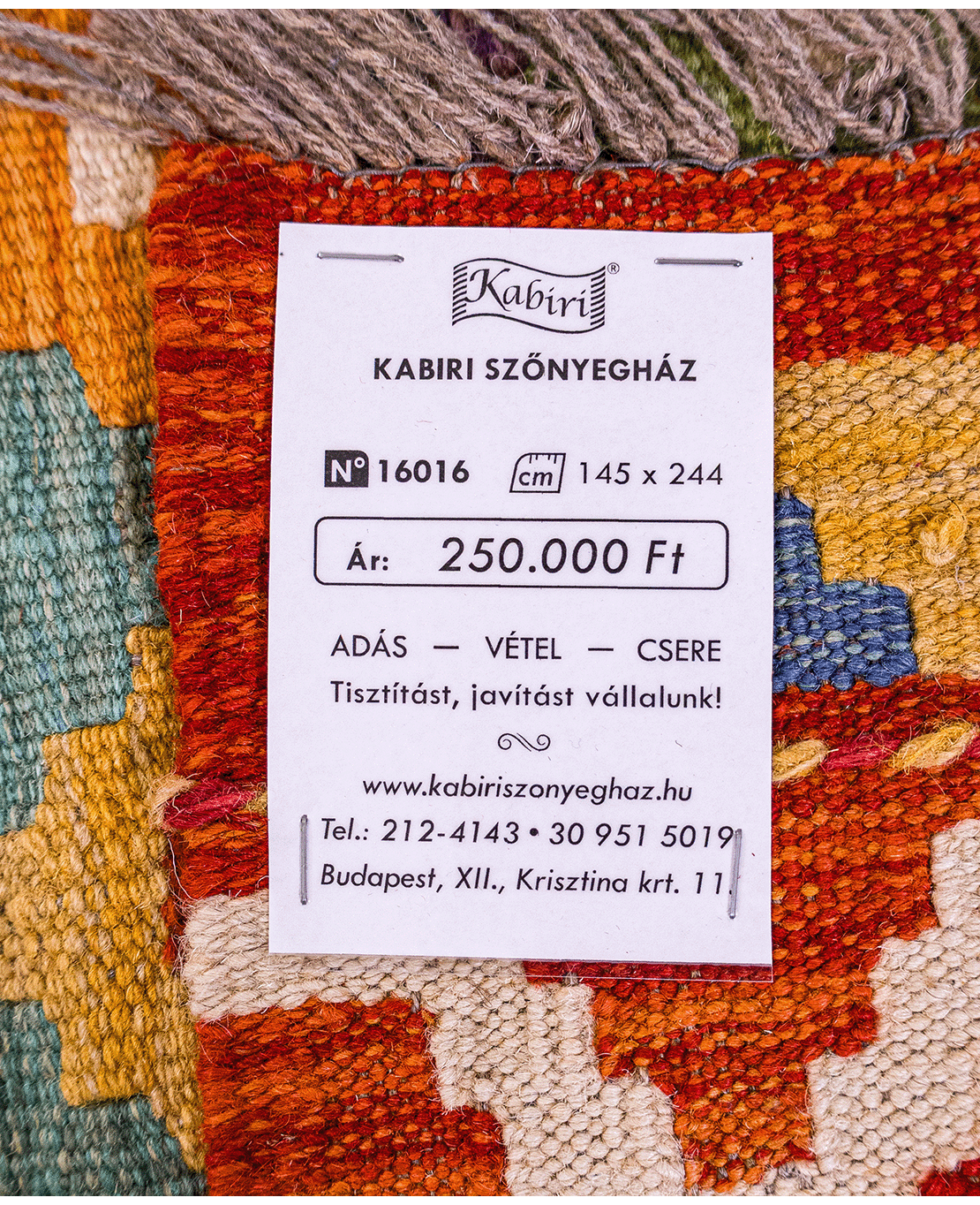 Chobi hand-made wool kilim - Image 5