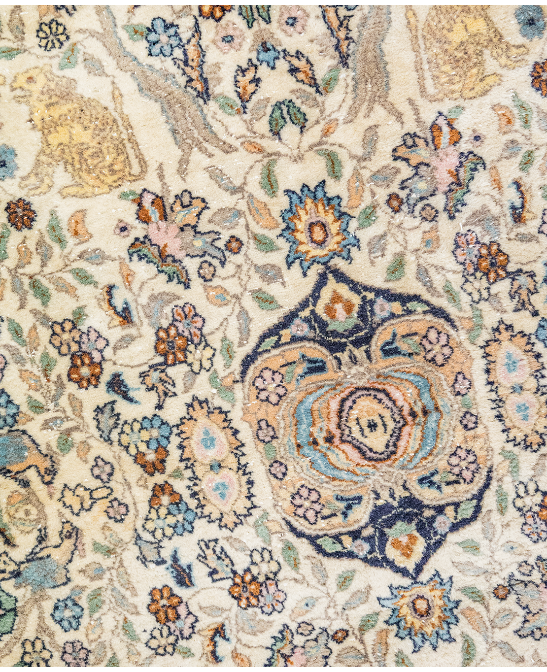 Persian handmade wool rug with animal pattern - Image 2