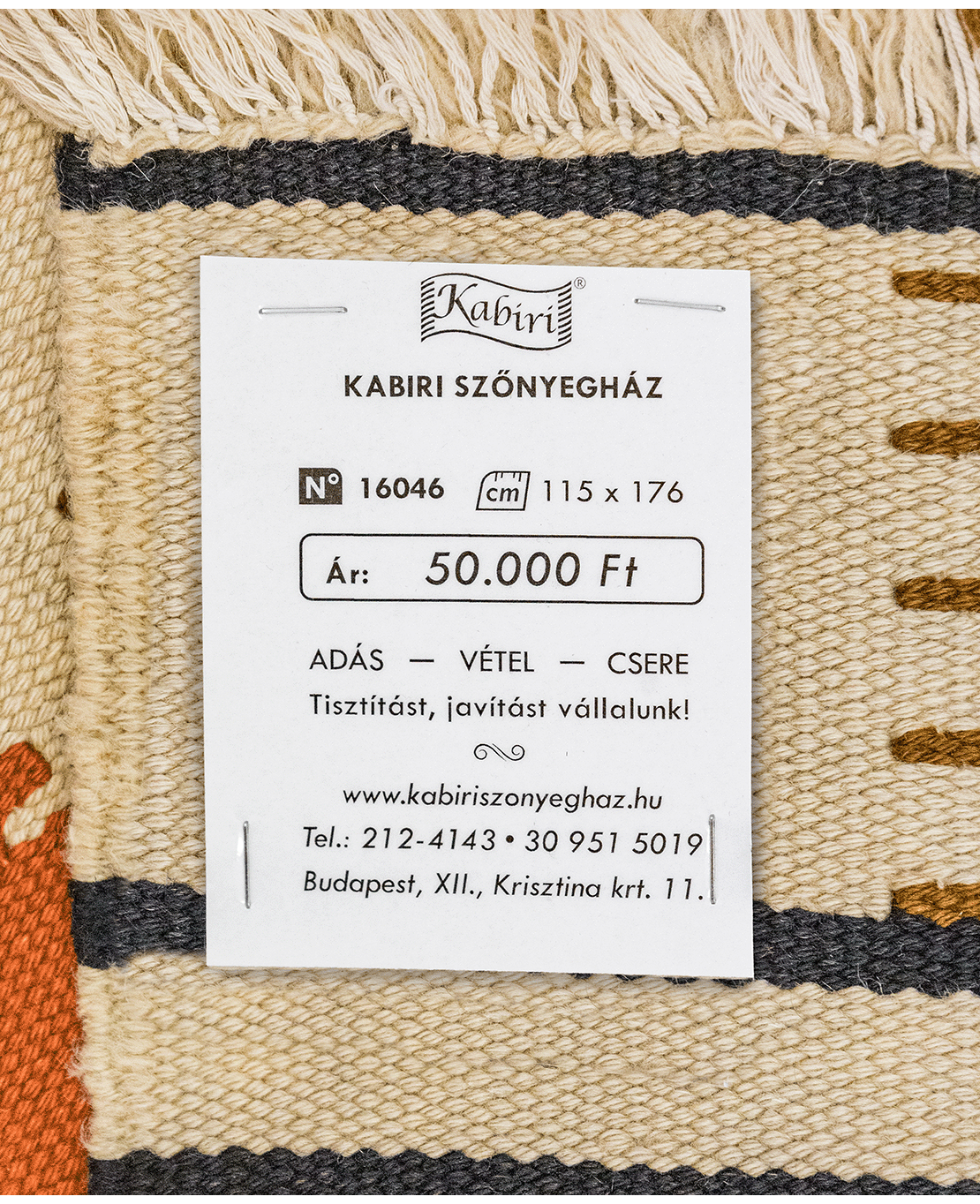 Torontál handwoven wool kilim - Image 5