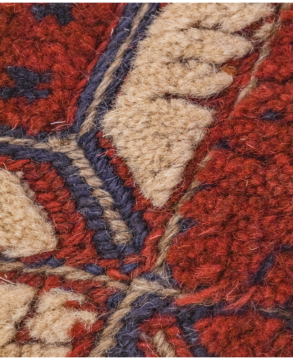 Afghan Nachoni handmade mixed-technique wool rug - Image 4