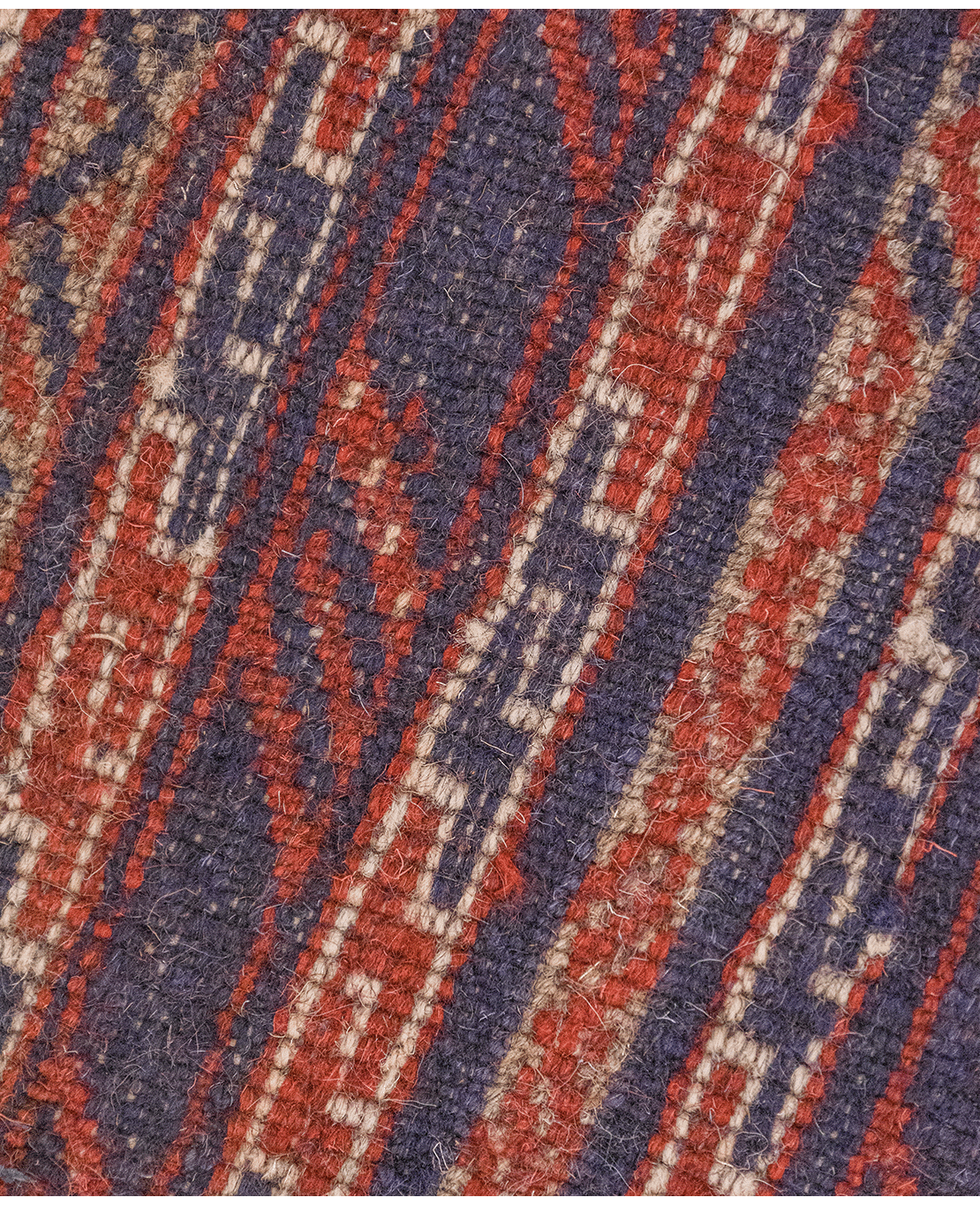 Afghan Nachoni handmade mixed-technique wool rug - Image 6
