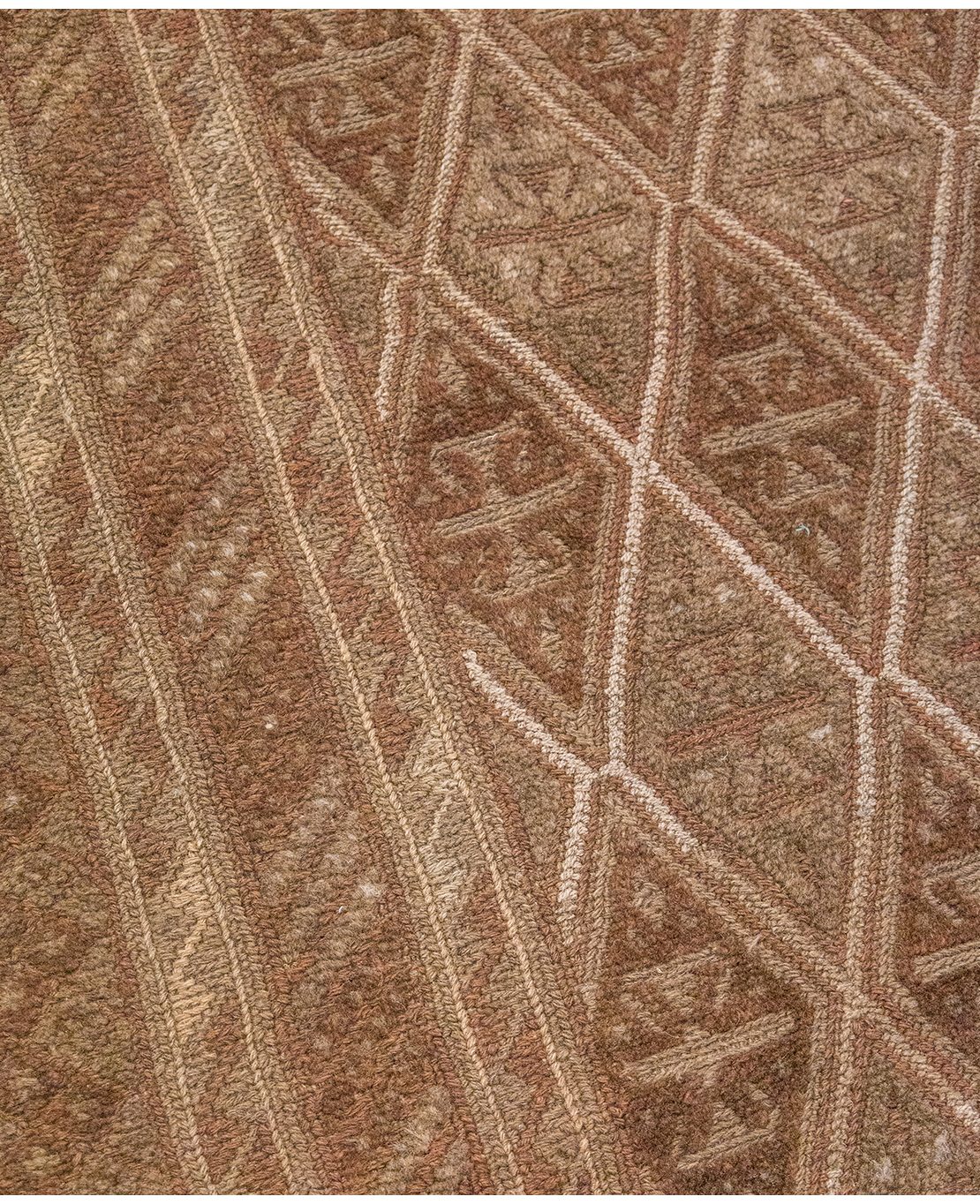 Afghan Nachoni handmade mixed-technique wool rug - Image 2