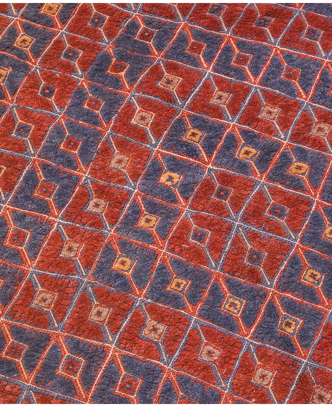 Afghan Nachoni handmade mixed-technique wool rug - Image 2