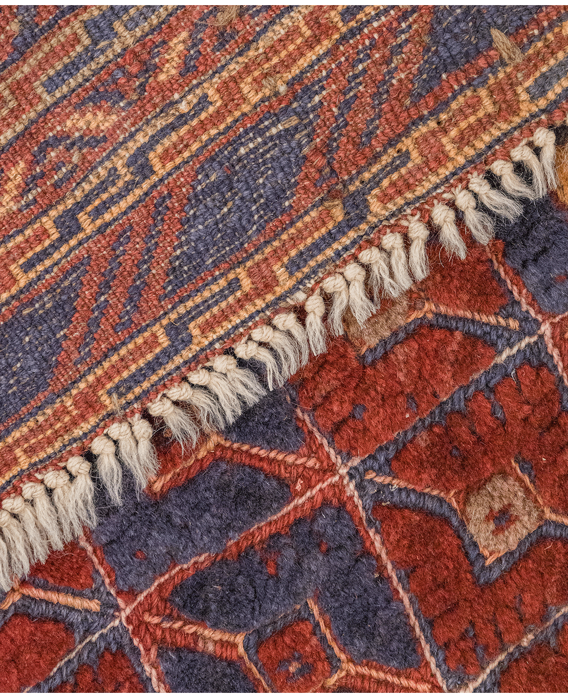 Afghan Nachoni handmade mixed-technique wool rug - Image 5