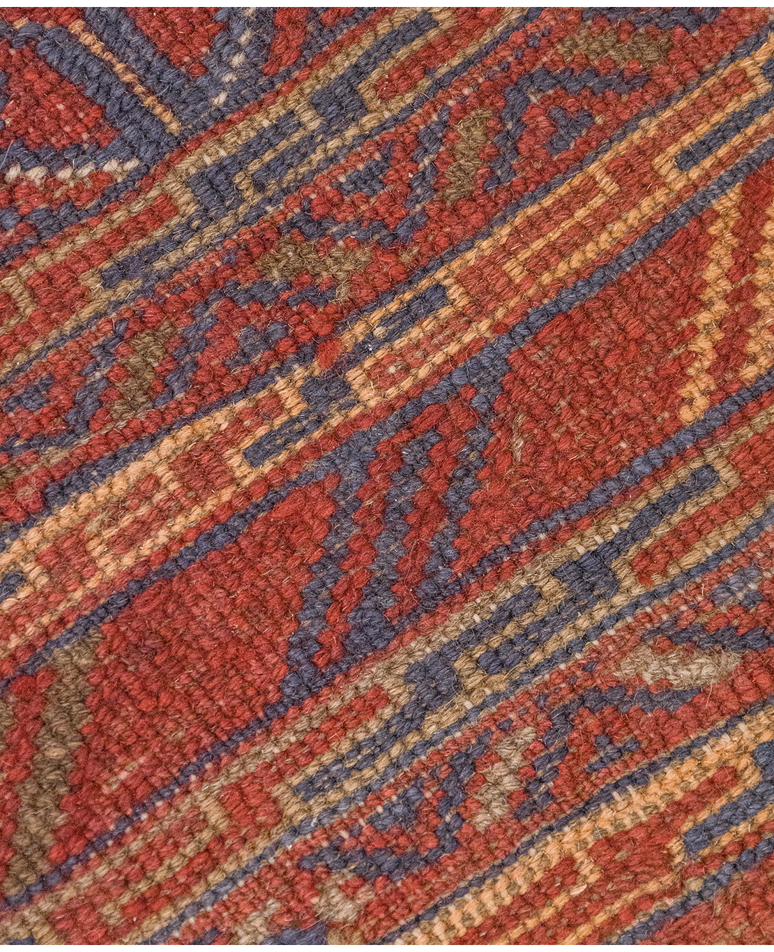 Afghan Nachoni handmade mixed-technique wool rug - Image 6
