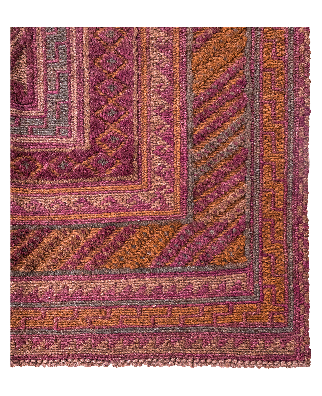 Afghan Nachoni handmade mixed-technique wool rug - Image 2