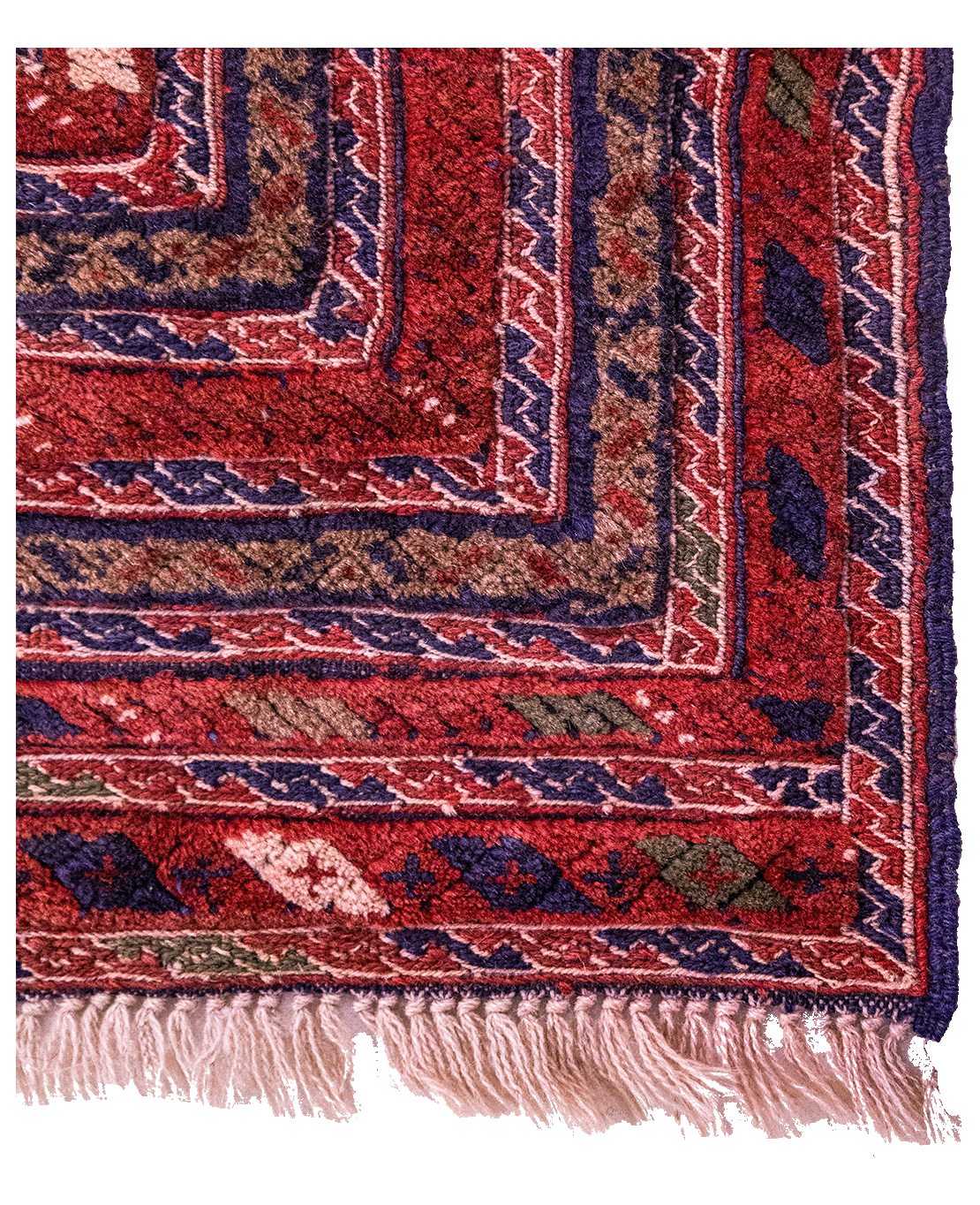 Afghan Nachoni handmade mixed-technique wool rug - Image 2