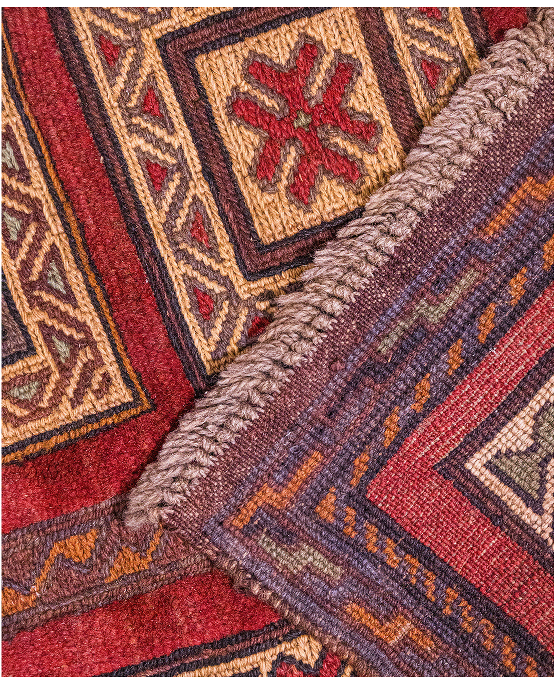 Afghan Berjesta hand-knotted wool rug - Image 4