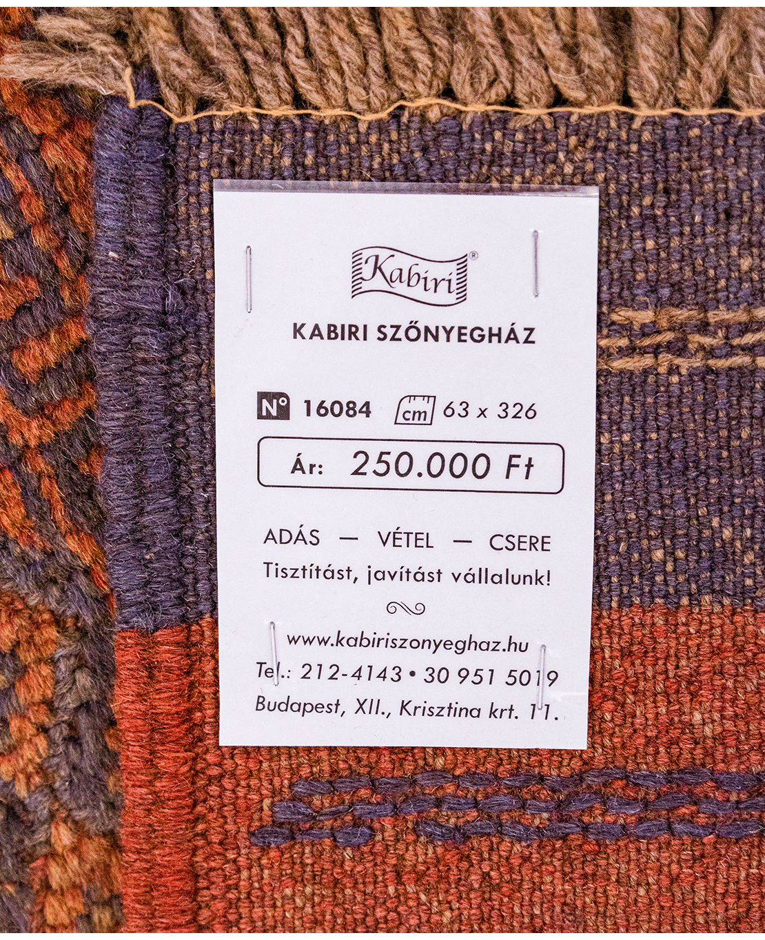 Afghan Nachoni handmade wool runner rug - Image 6
