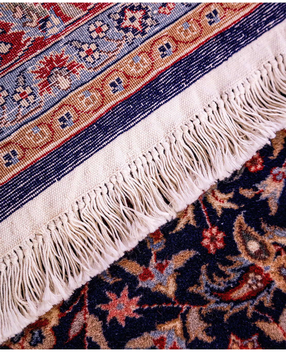 Iranian Isfahan handmade wool rug - Image 4