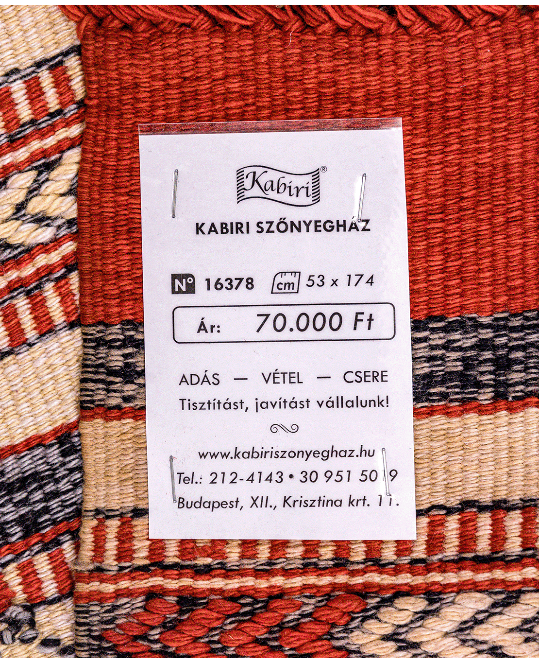 Torontál handwoven wool kilim - Image 6