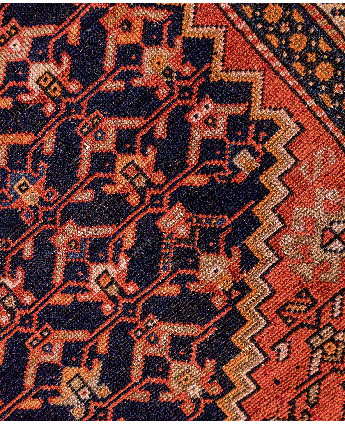 Iranian Hamadan handmade wool rug - Image 3