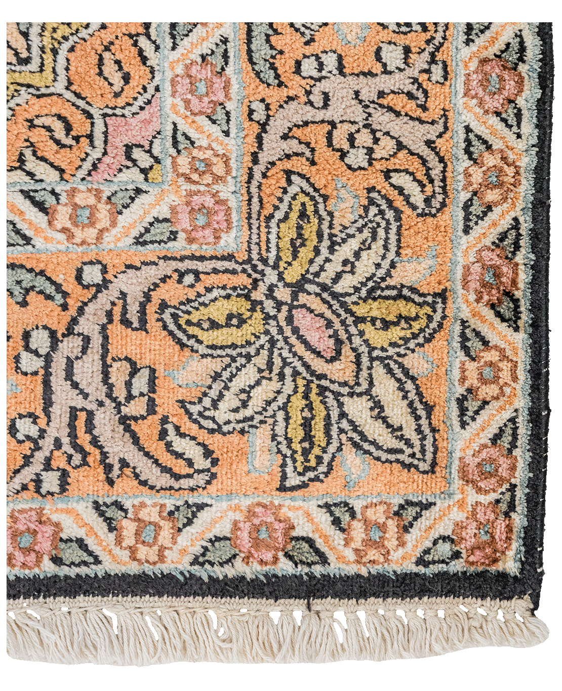 Kashmiri handmade silk rug - Image 3