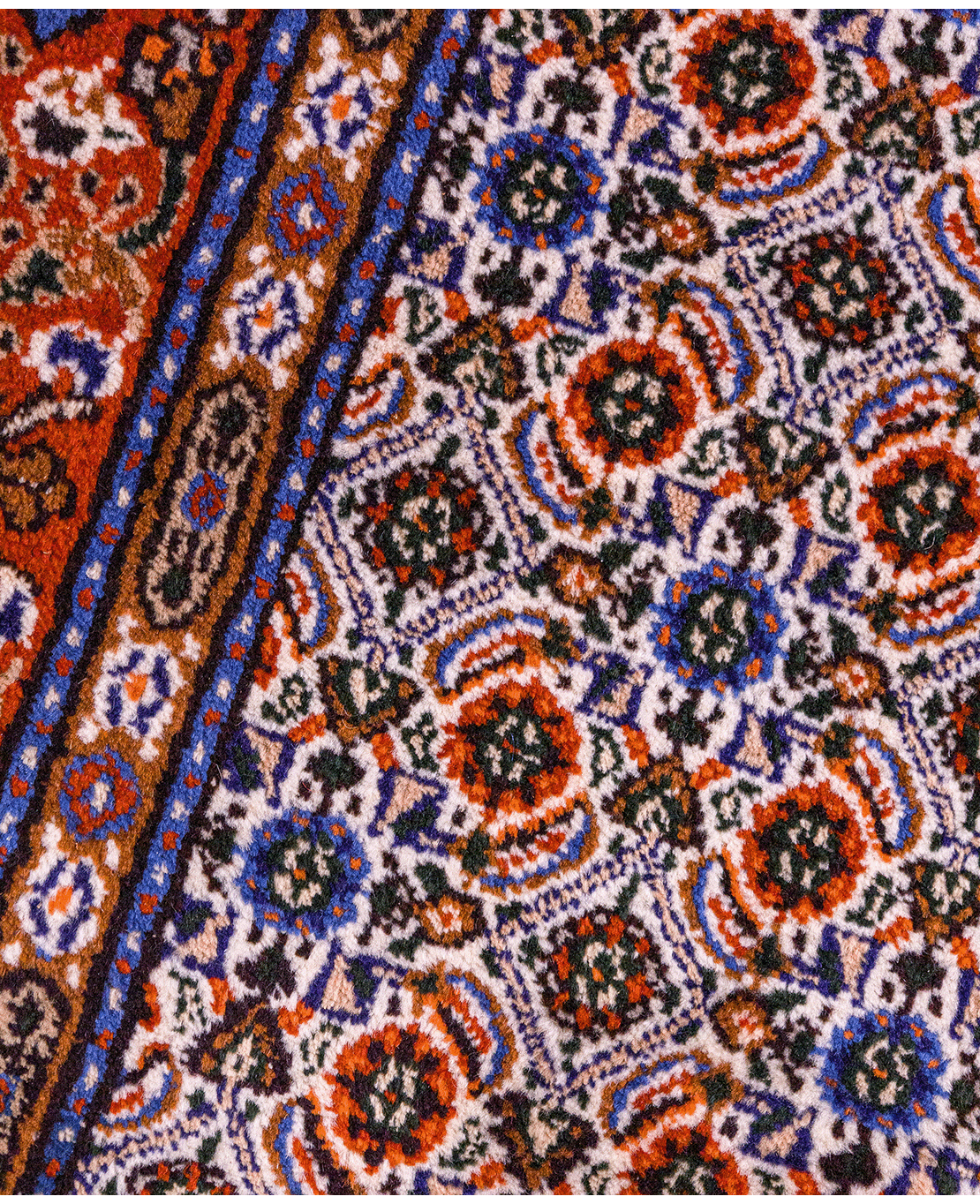 Iranian Moud hand-knotted wool rug - Image 3