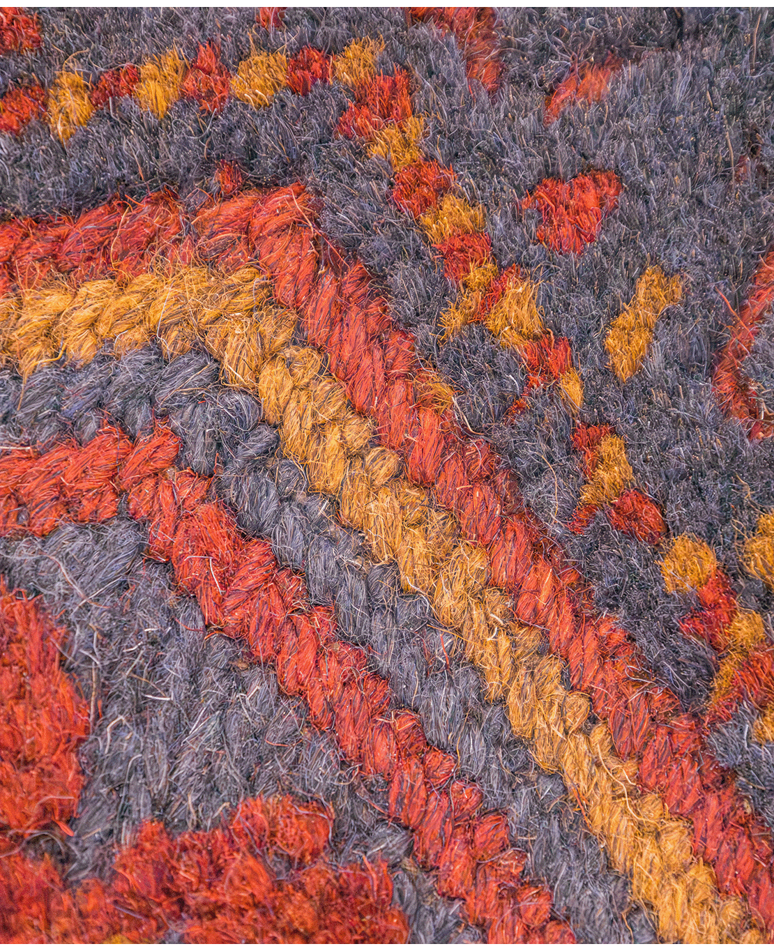 Afghan Nachoni handmade mixed-technique wool rug - Image 4