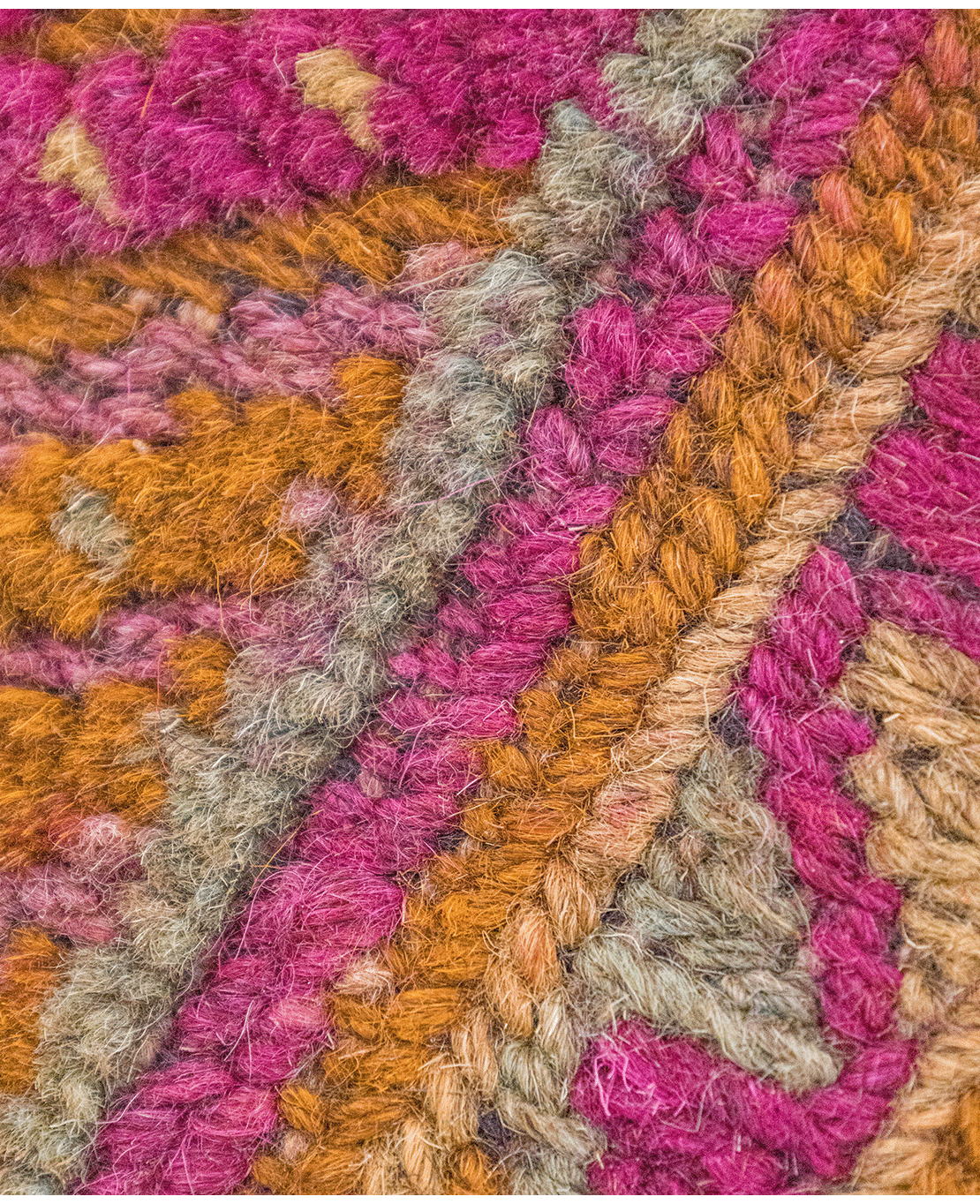 Afghan Nachoni handmade mixed-technique wool rug - Image 3