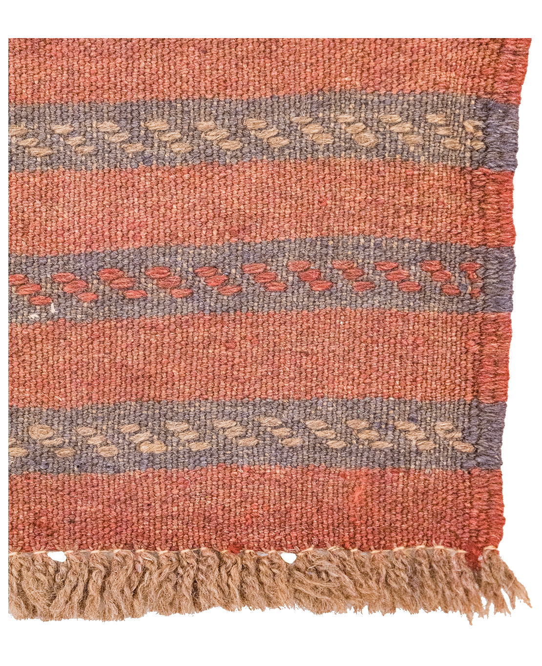 Afghan Nachoni handmade mixed-technique wool rug - Image 3