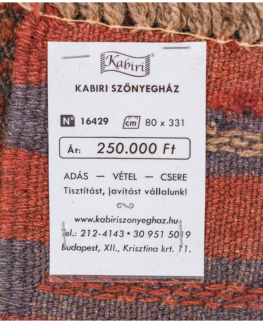 Afghan Nachoni handmade mixed-technique wool rug - Image 5