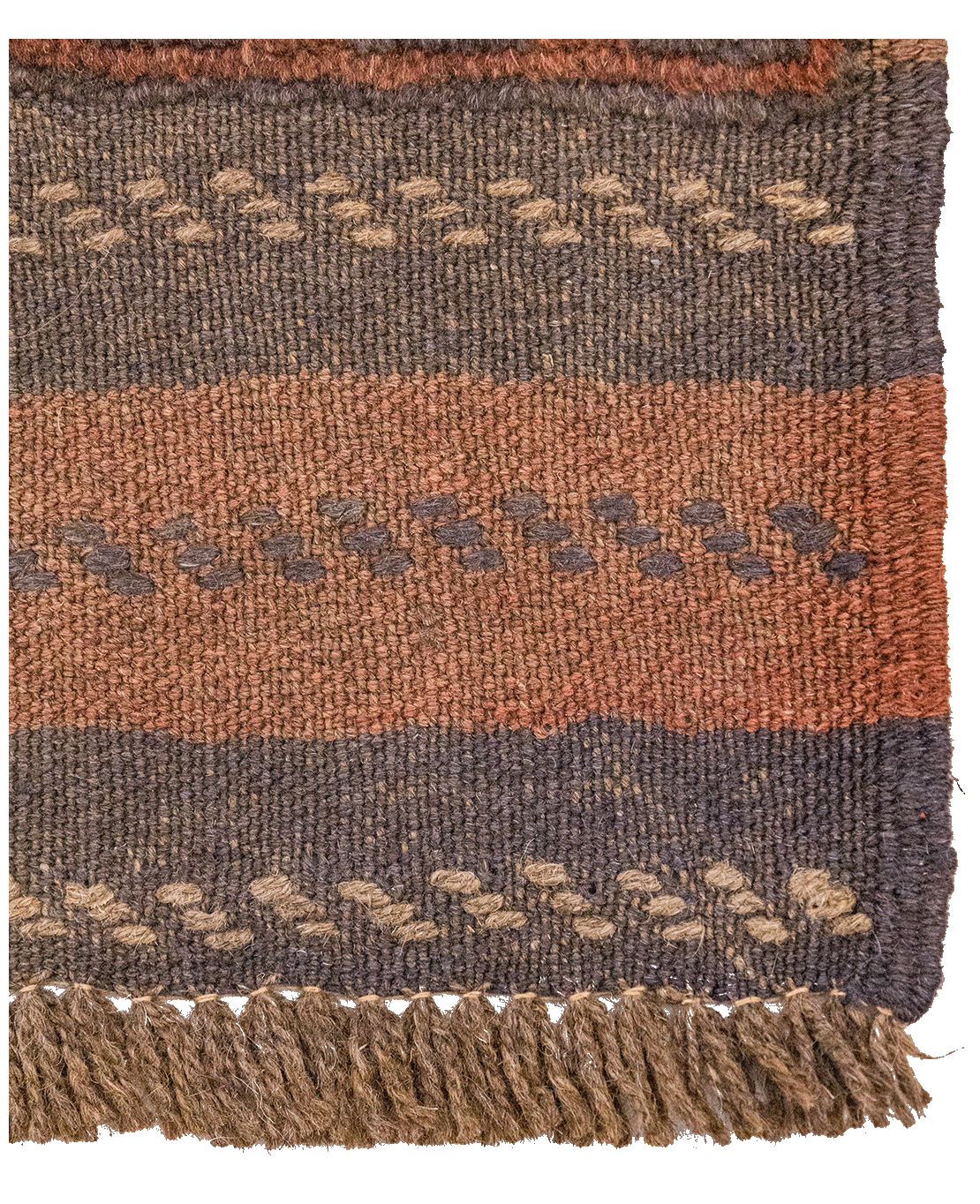 Afghan Nachoni handmade mixed-technique wool rug - Image 3
