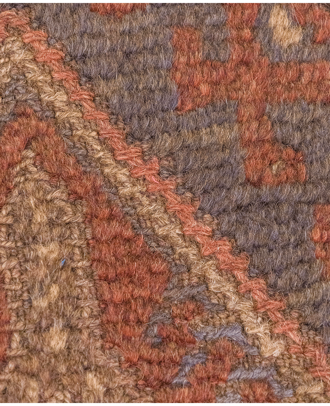 Afghan Nachoni handmade mixed-technique wool rug - Image 4